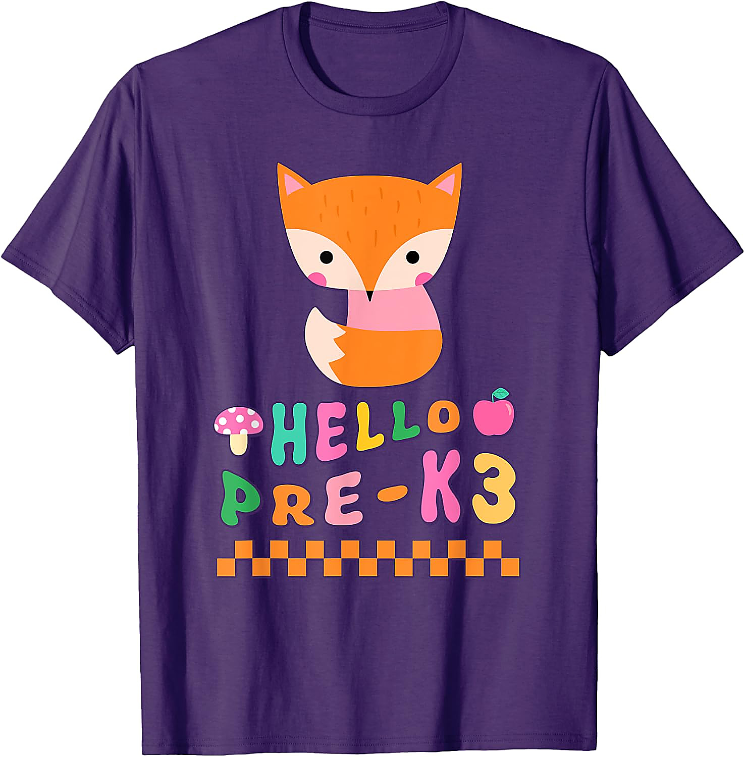 Cute Fox Hello Pre-K3 T-Shirt | Back To School Tee