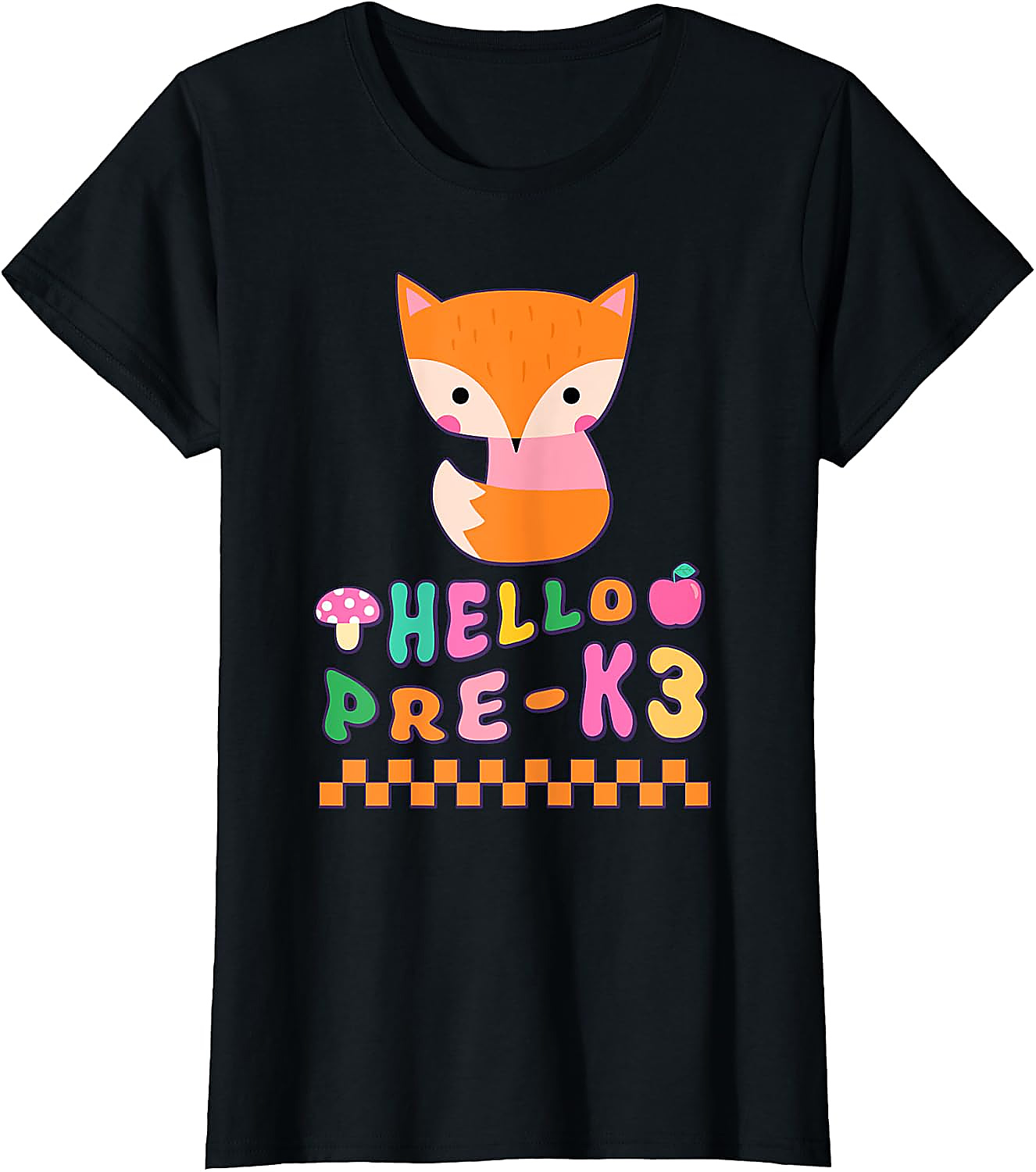 Cute Fox Hello Pre-K3 T-Shirt | Back To School Tee