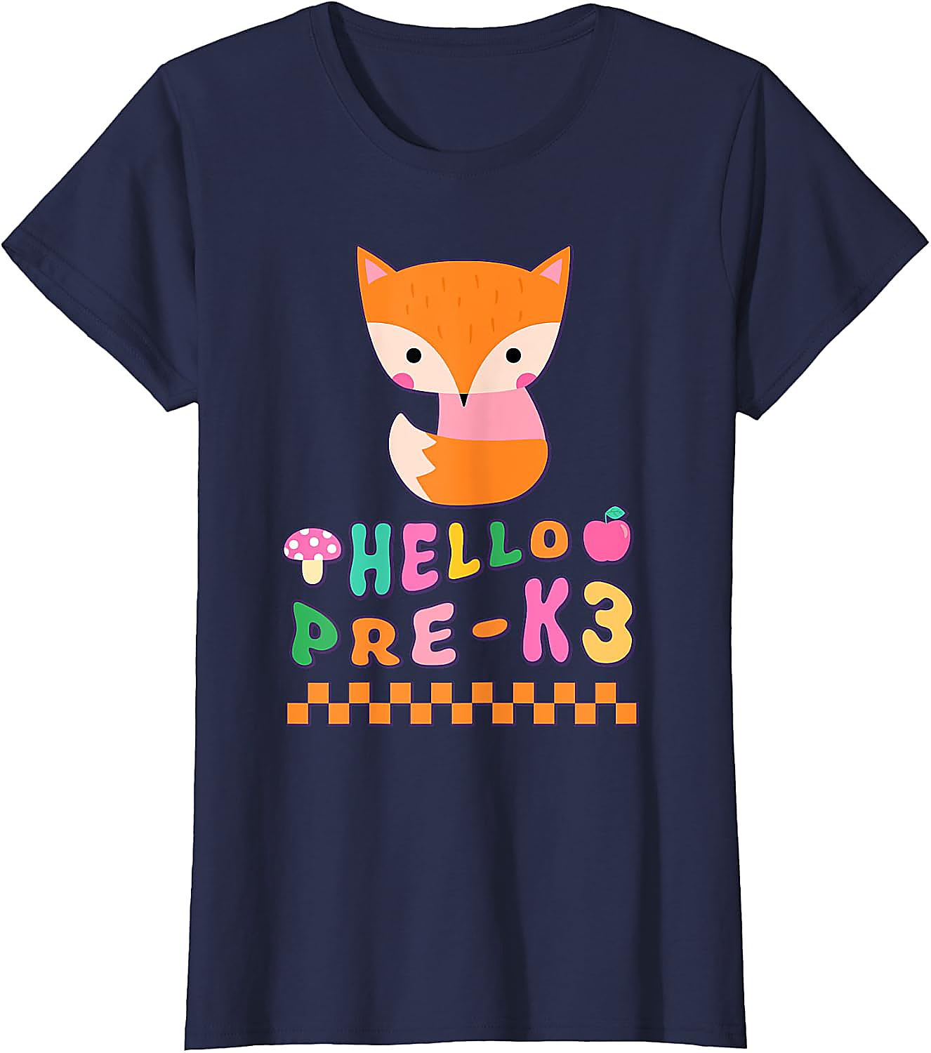 Cute Fox Hello Pre-K3 T-Shirt | Back To School Tee