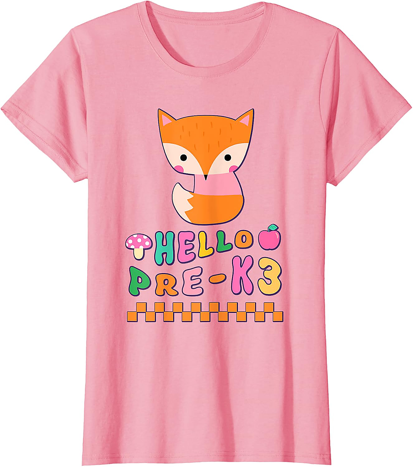 Cute Fox Hello Pre-K3 T-Shirt | Back To School Tee