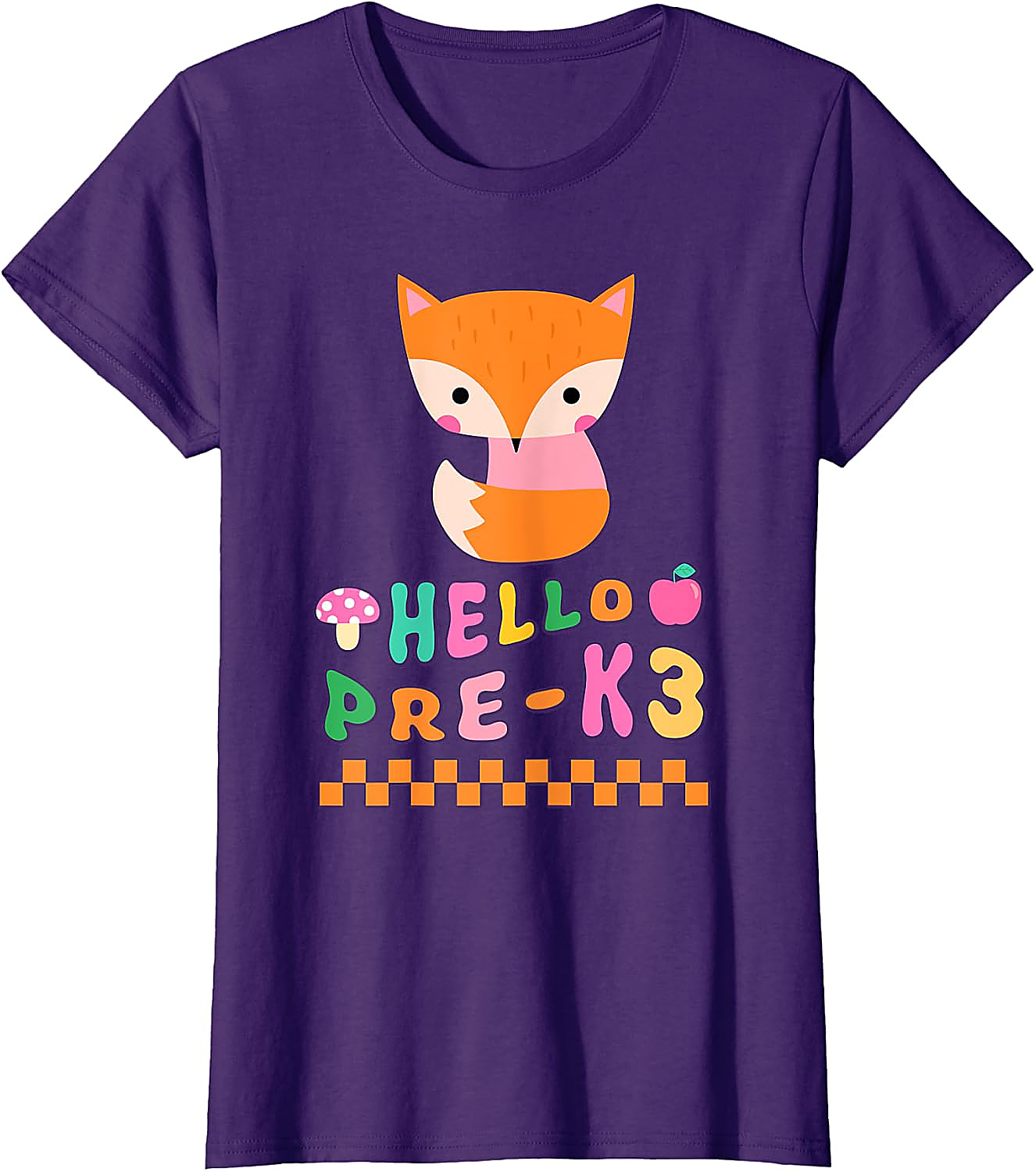 Cute Fox Hello Pre-K3 T-Shirt | Back To School Tee