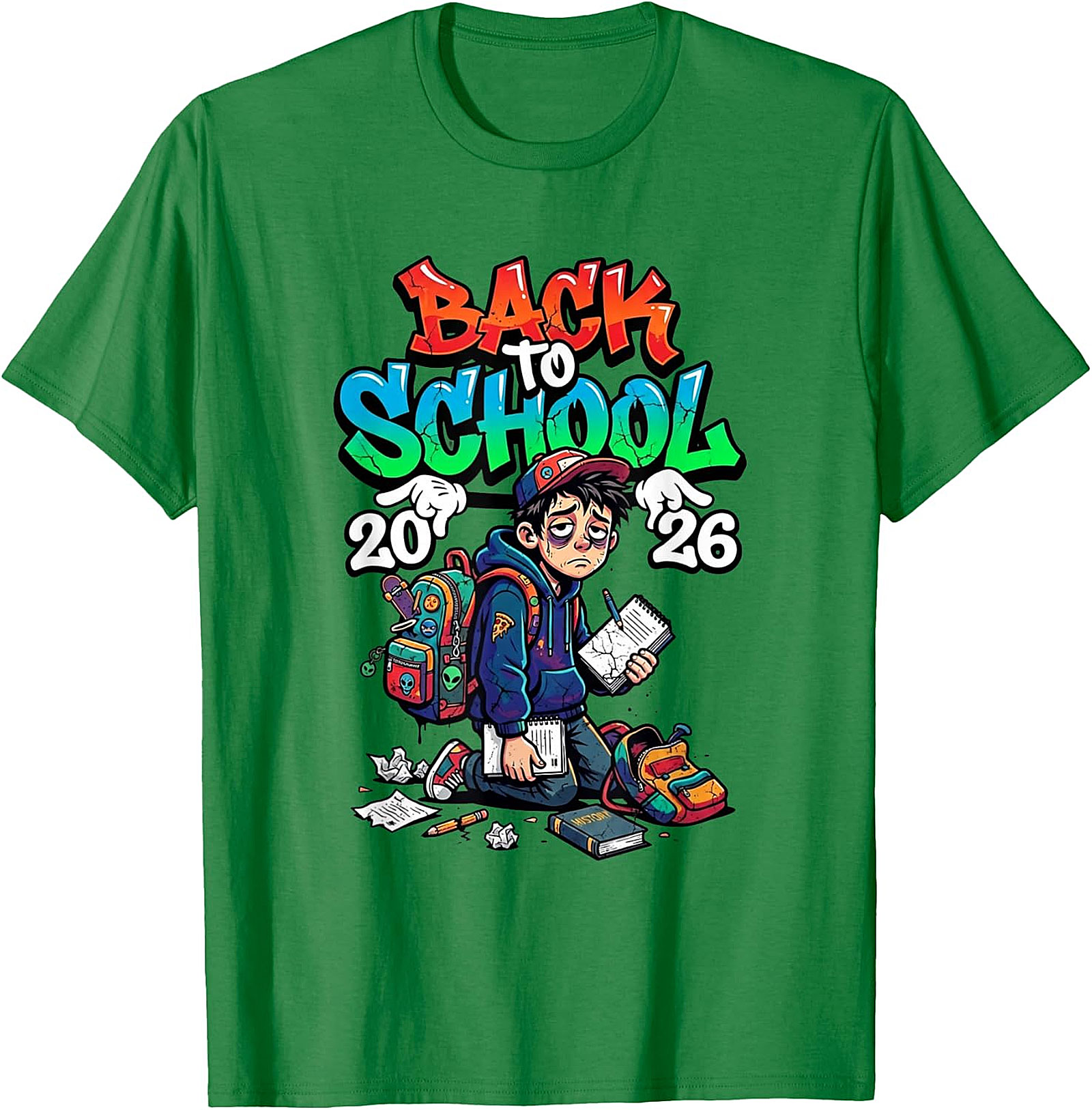 Back to School 2026 Exhausted Student Graphic Tee