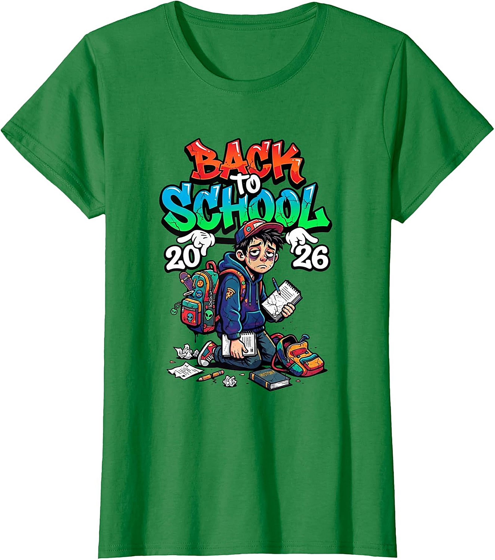 Back to School 2026 Exhausted Student Graphic Tee