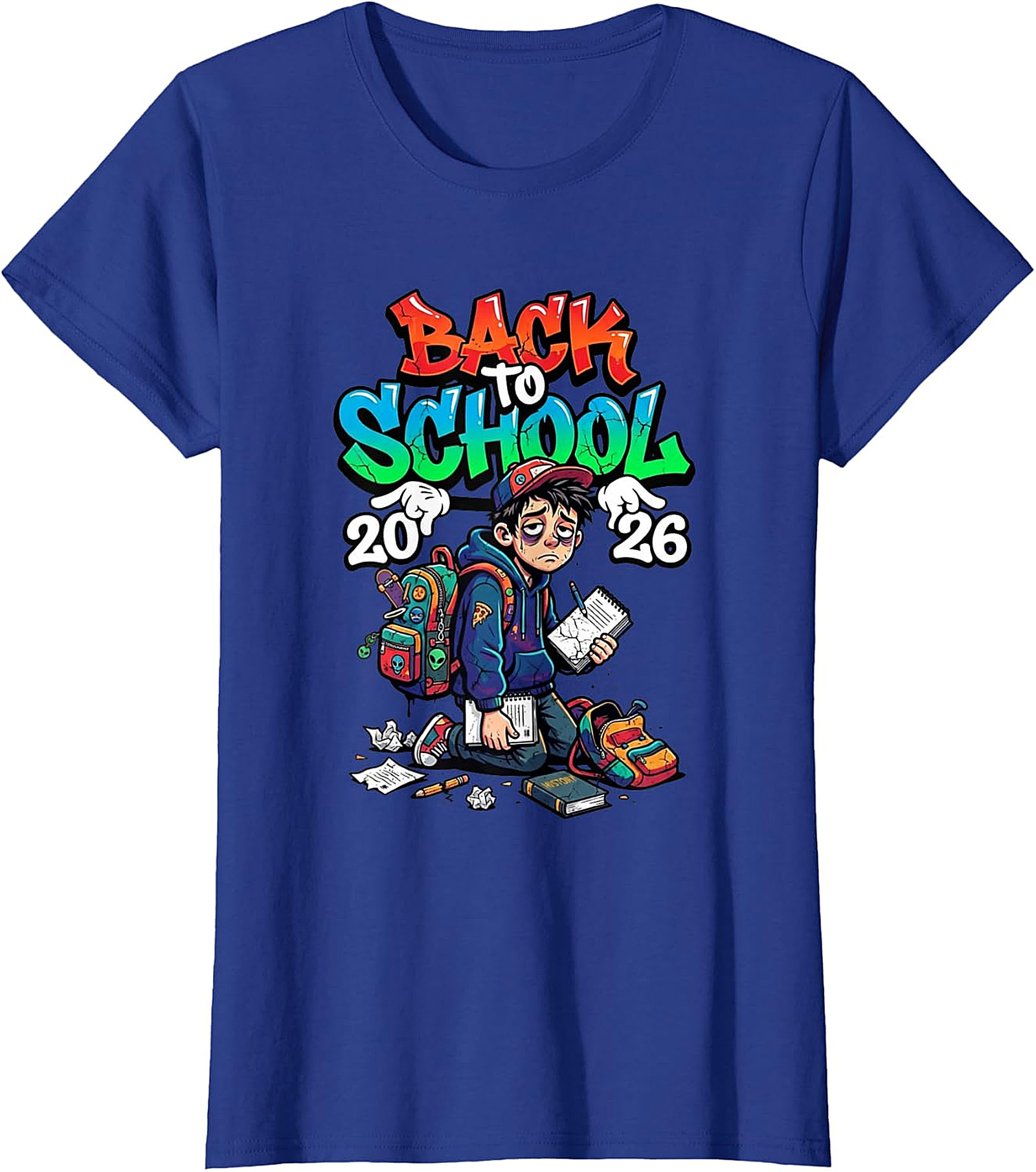 Back to School 2026 Exhausted Student Graphic Tee