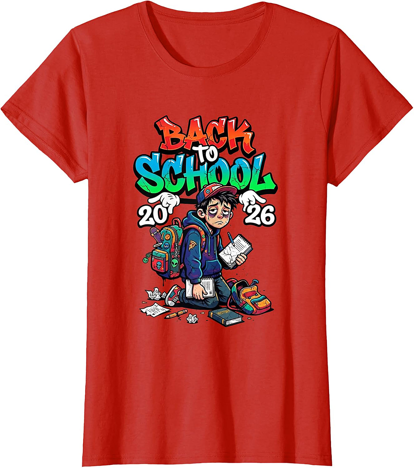 Back to School 2026 Exhausted Student Graphic Tee