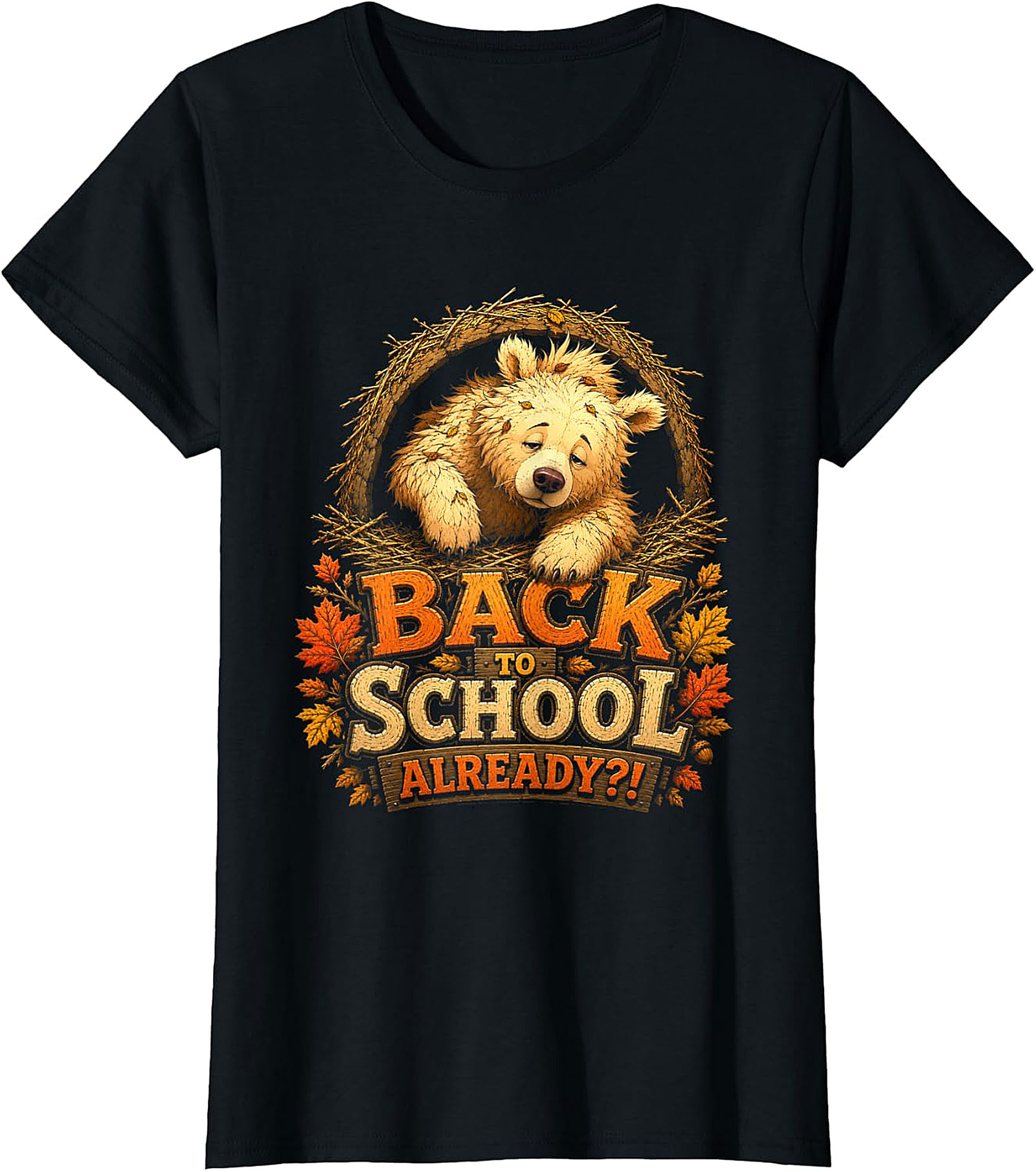 Sleepy Bear Back to School T-Shirt | Funny Fall Tee
