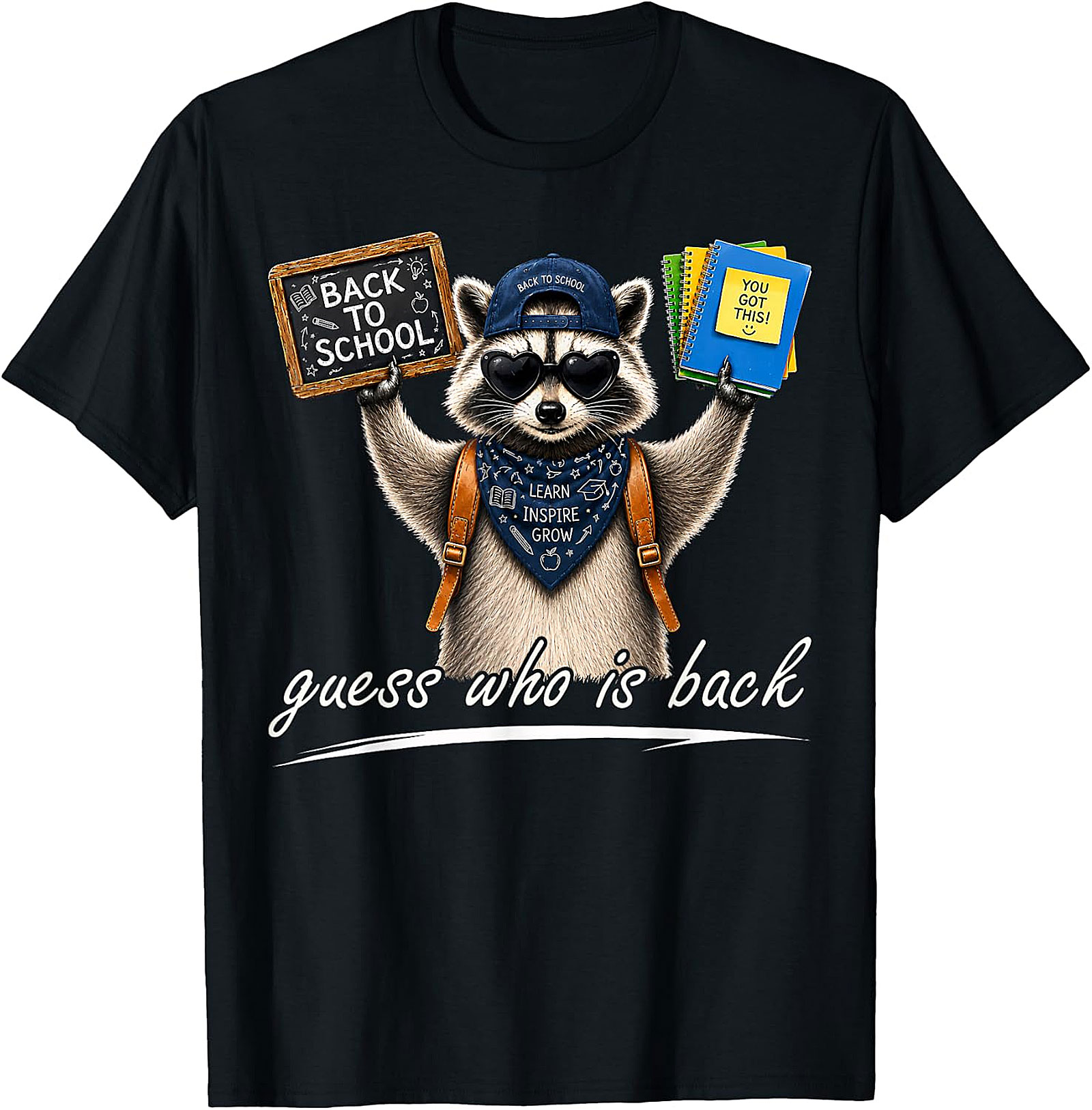 Cool Raccoon Back to School Tee | "Guess Who Is Back"