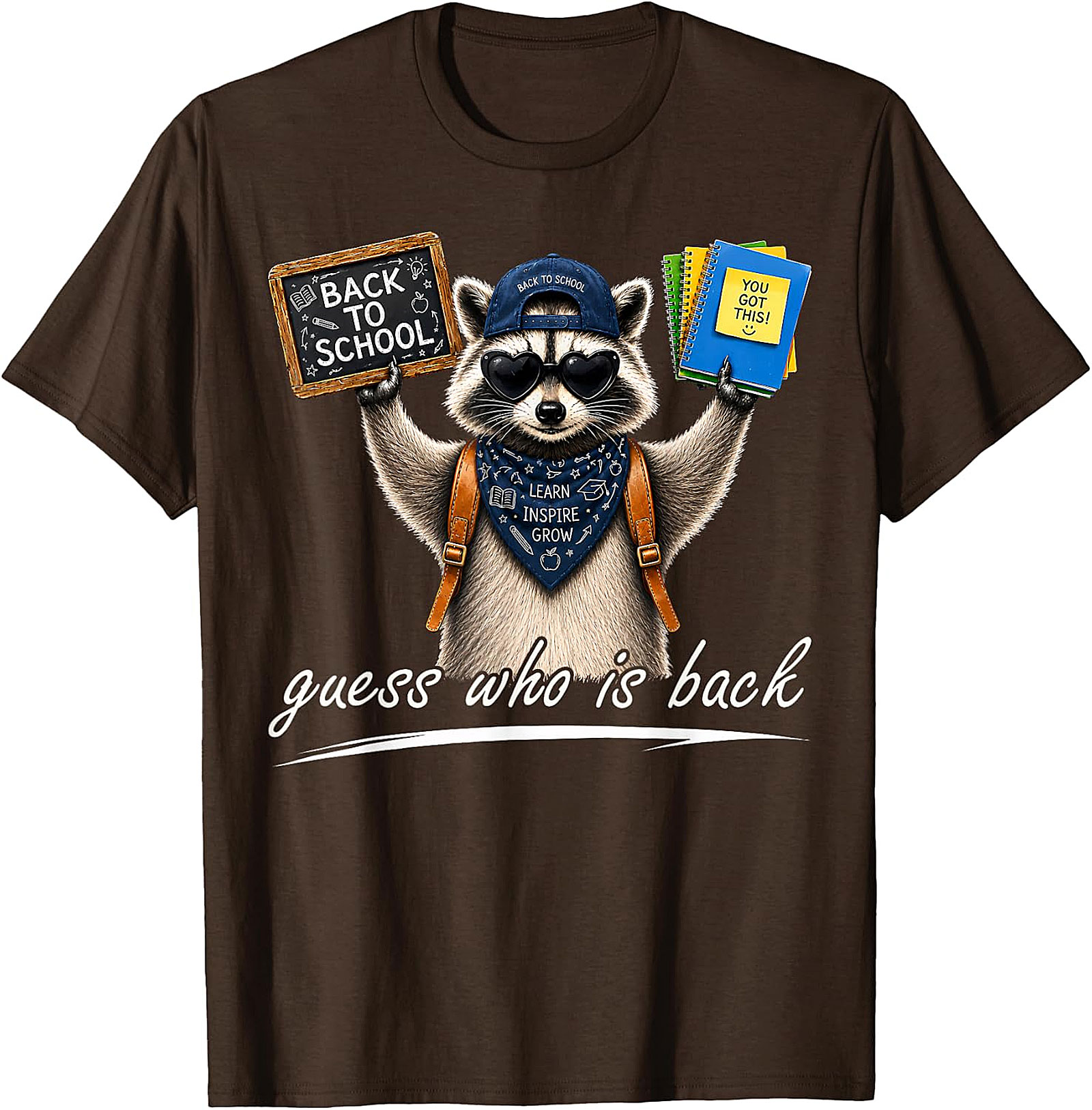 Cool Raccoon Back to School Tee | "Guess Who Is Back"