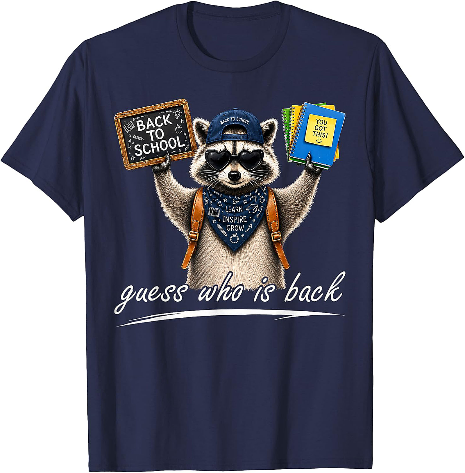 Cool Raccoon Back to School Tee | "Guess Who Is Back"