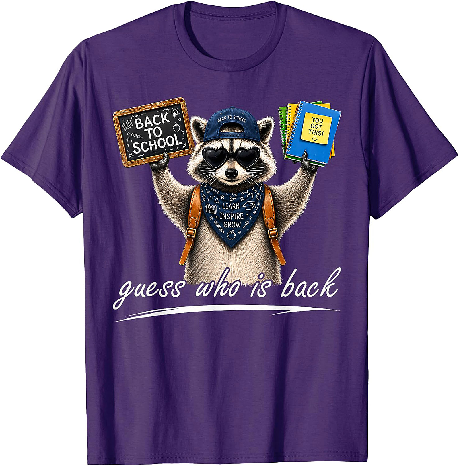 Cool Raccoon Back to School Tee | "Guess Who Is Back"