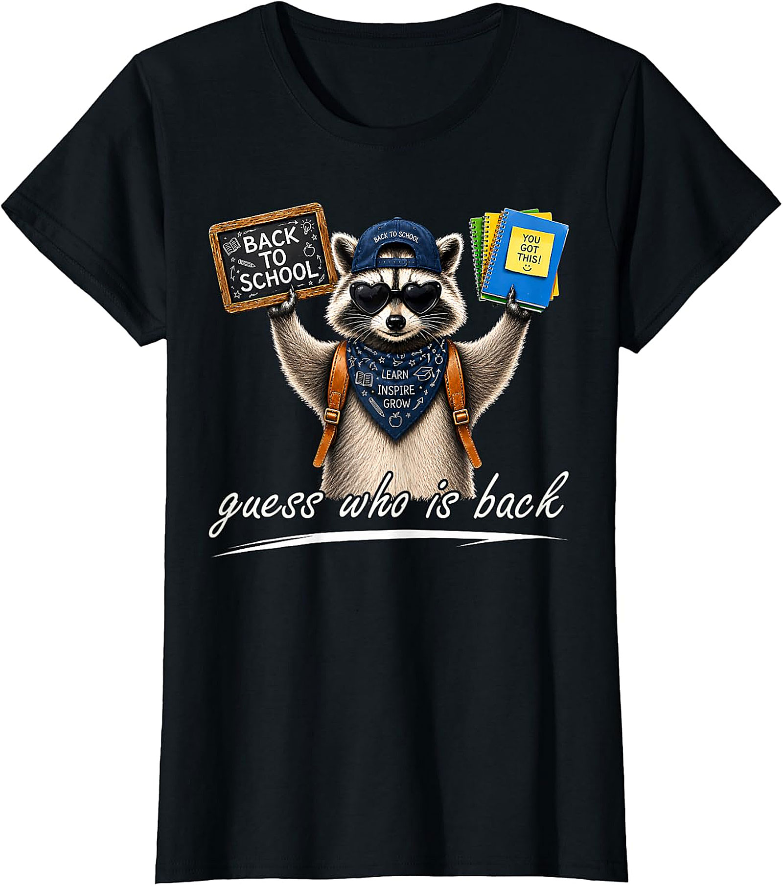 Cool Raccoon Back to School Tee | "Guess Who Is Back"