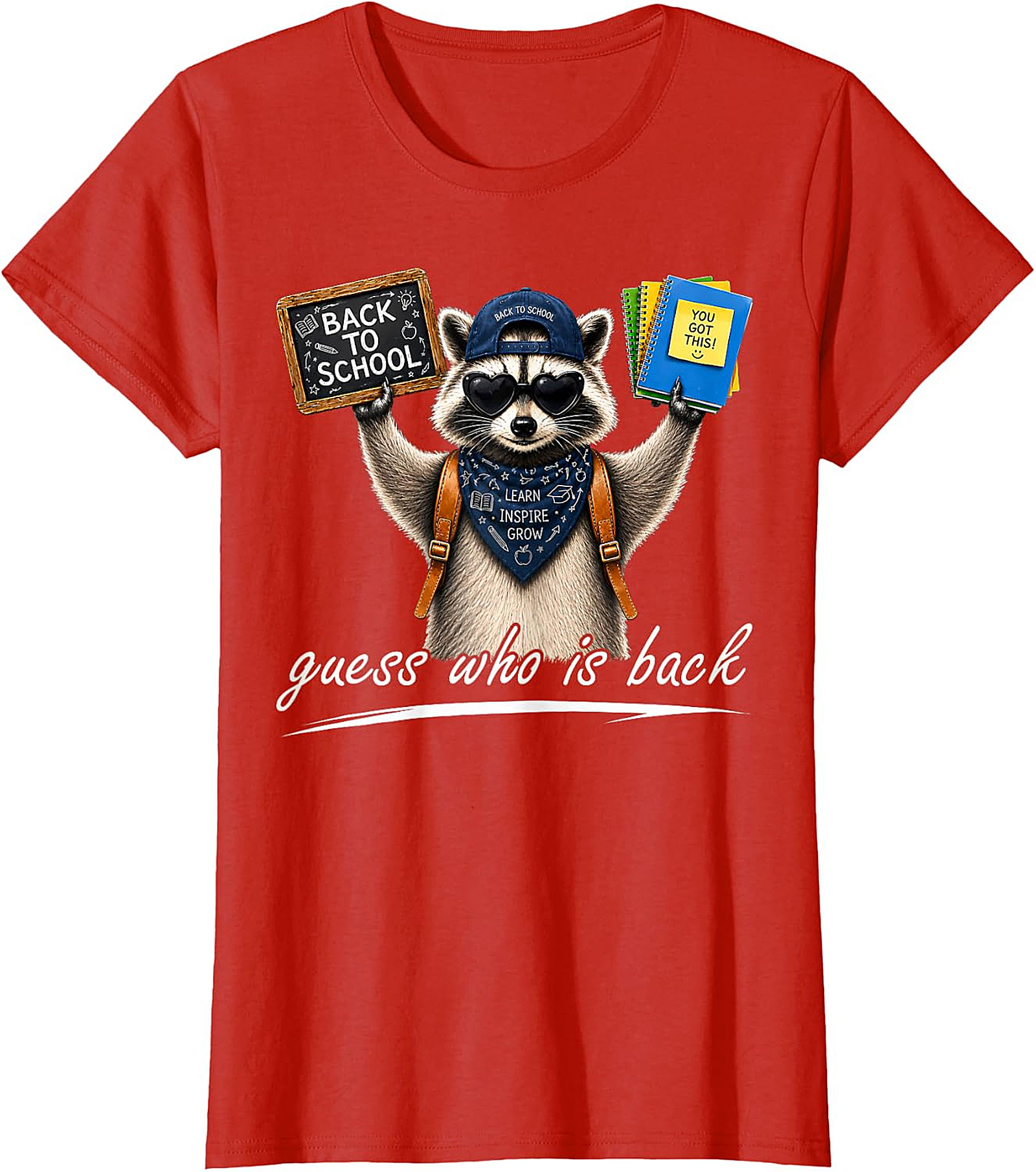 Cool Raccoon Back to School Tee | "Guess Who Is Back"
