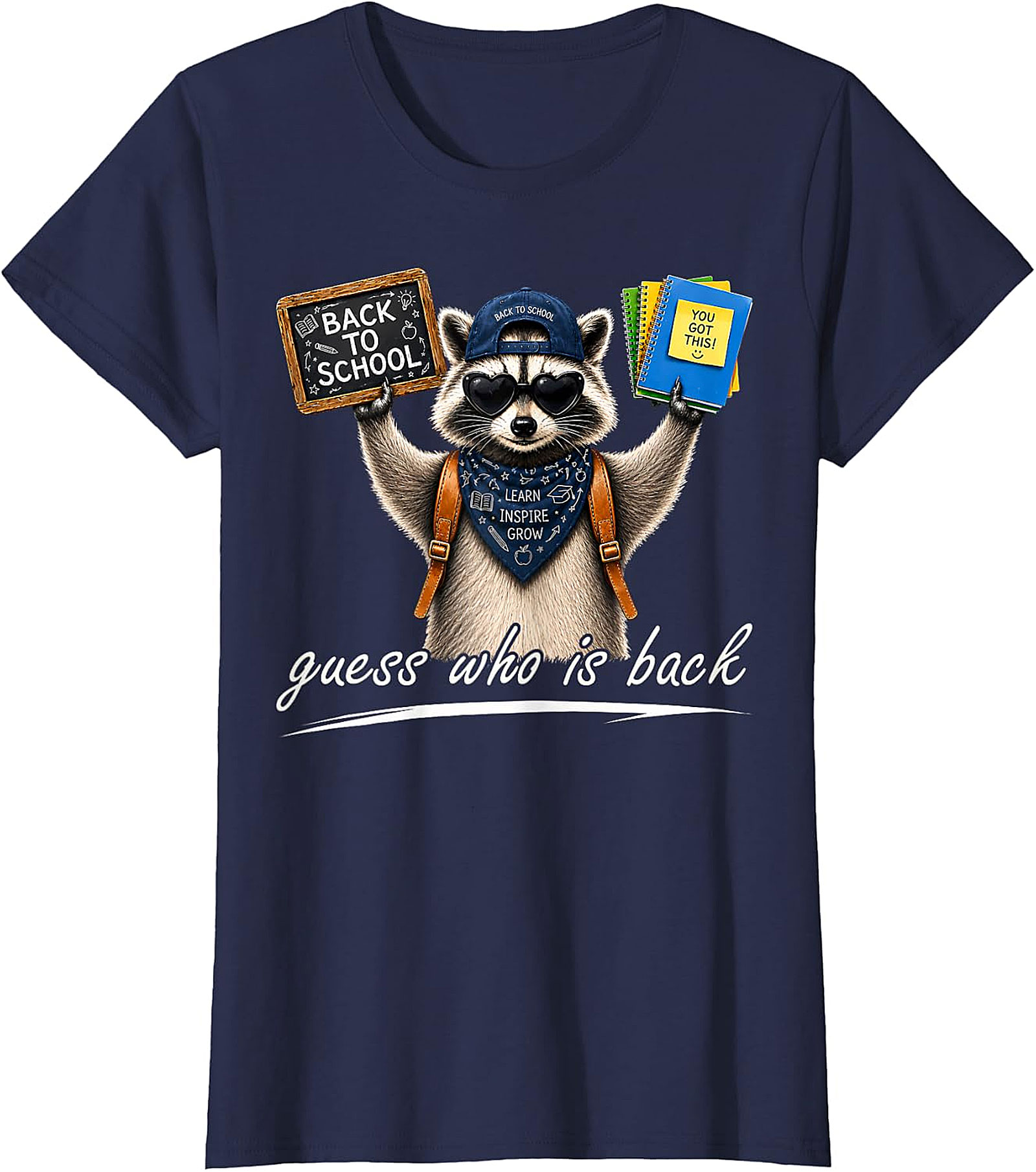 Cool Raccoon Back to School Tee | "Guess Who Is Back"