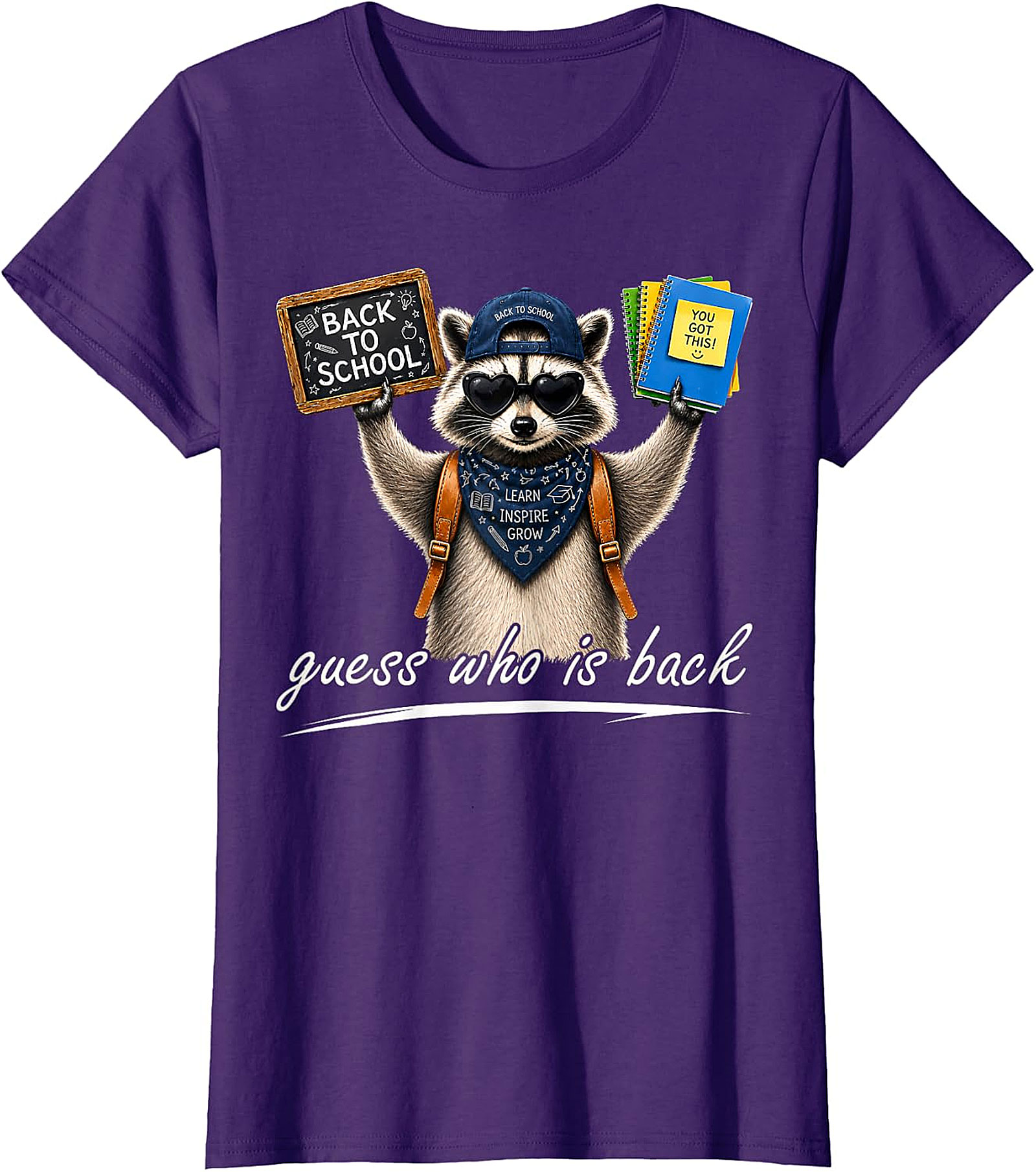 Cool Raccoon Back to School Tee | "Guess Who Is Back"