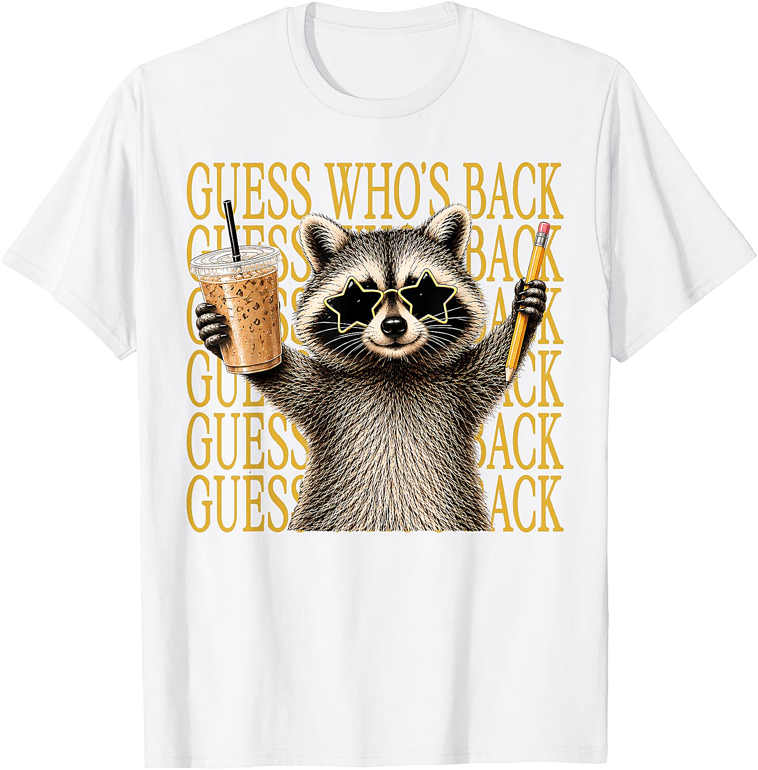 Funny Back to School Raccoon Tee Teacher & Kids Shirt