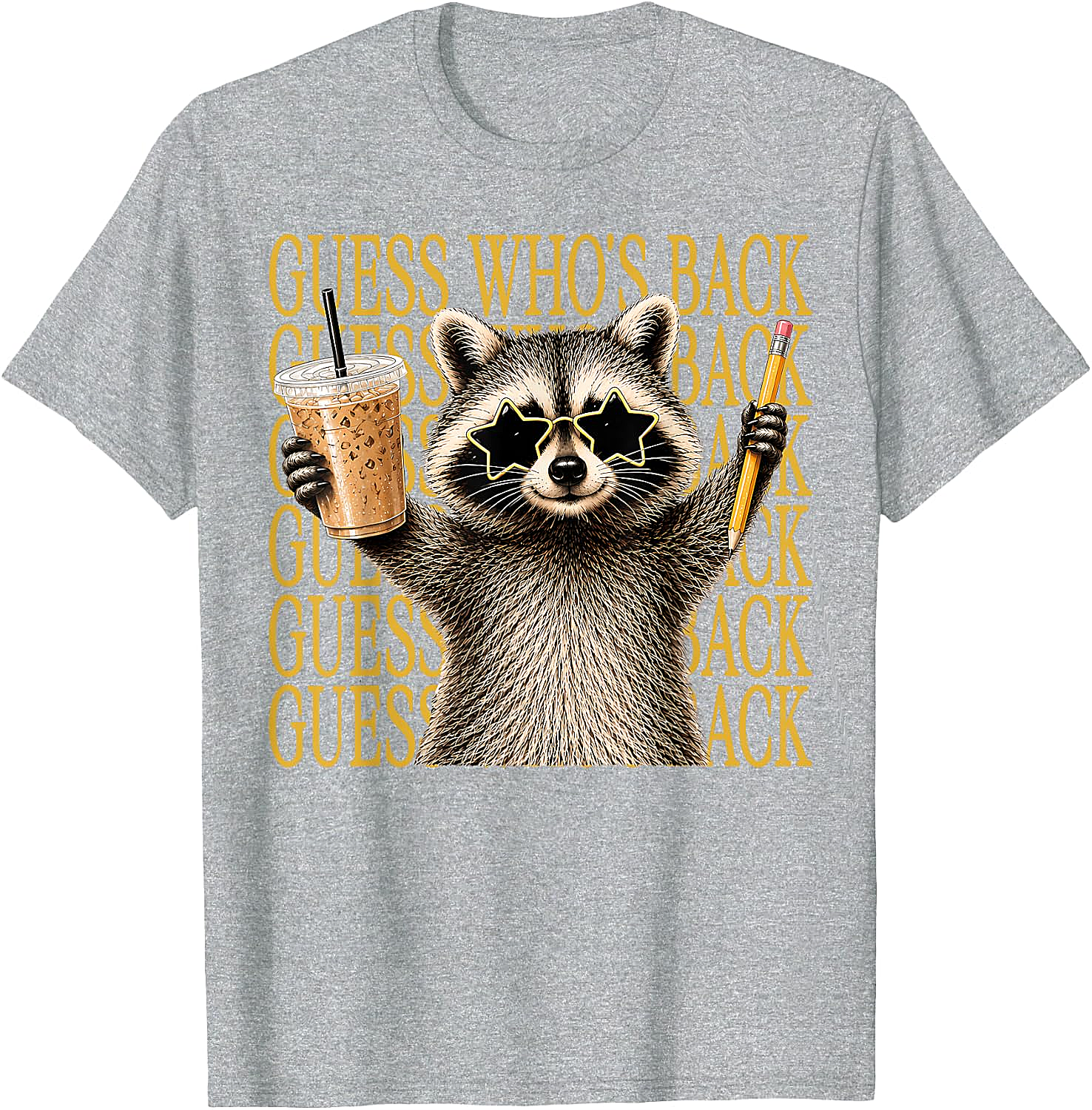 Funny Back to School Raccoon Tee Teacher & Kids Shirt