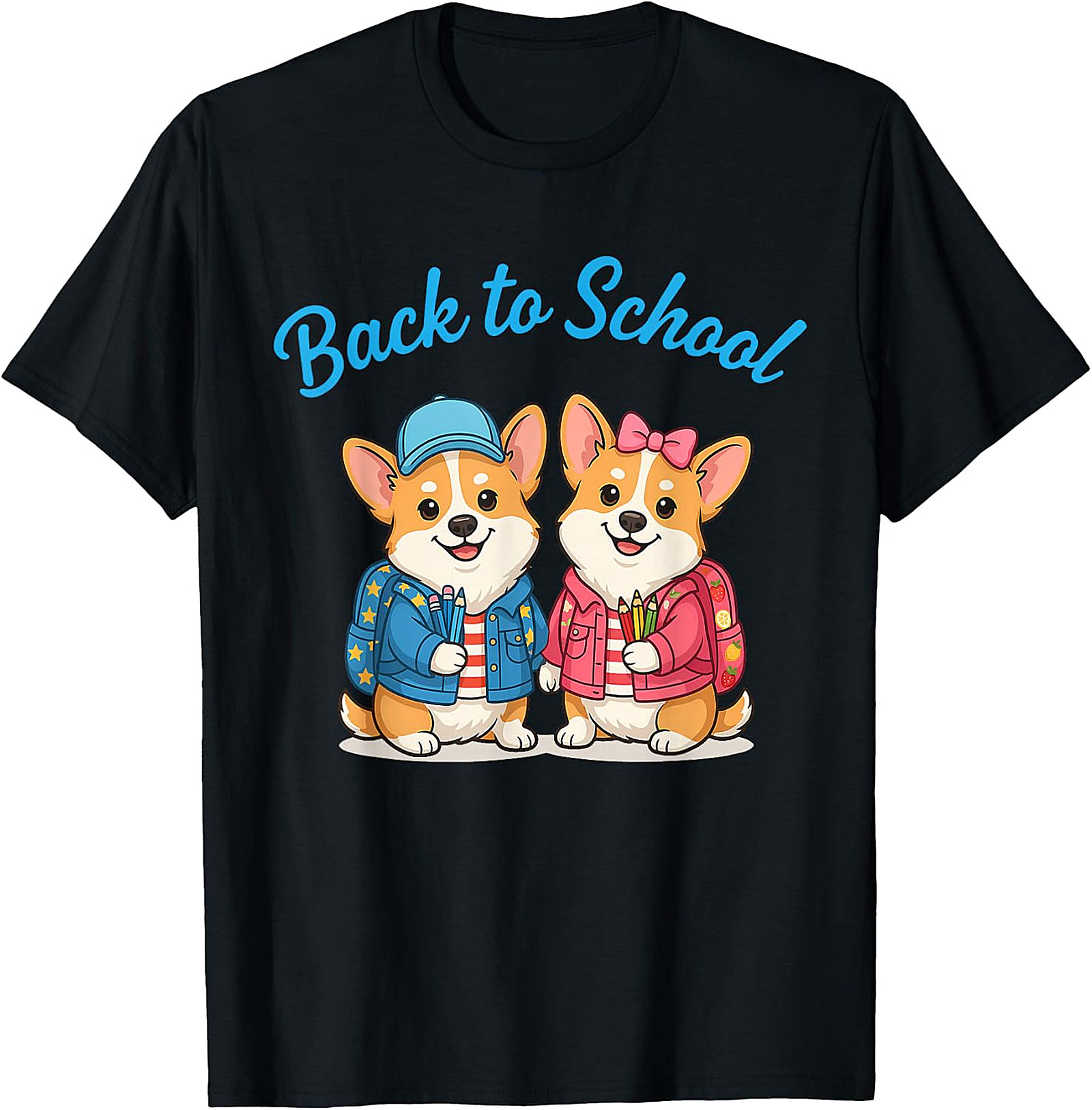 Cute Corgi Back to School T-Shirt - Student & Teacher Gift