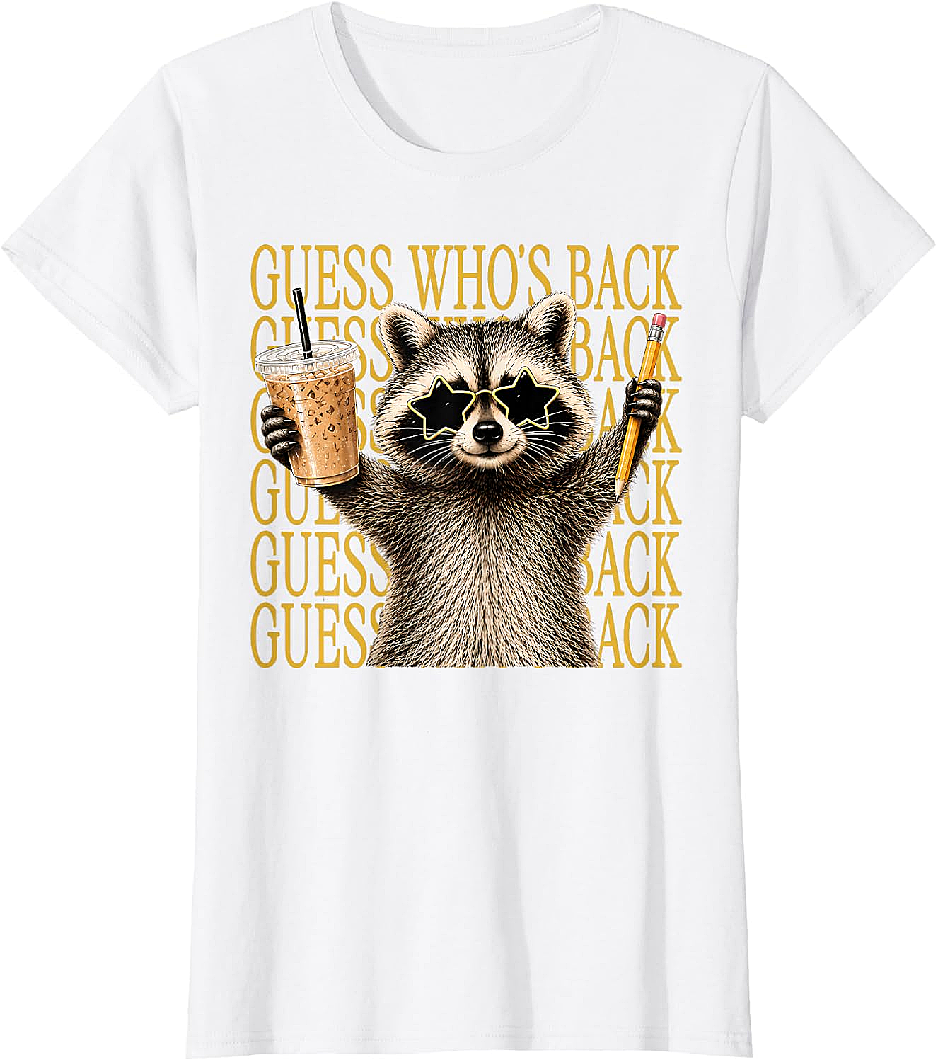 Funny Back to School Raccoon Tee Teacher & Kids Shirt