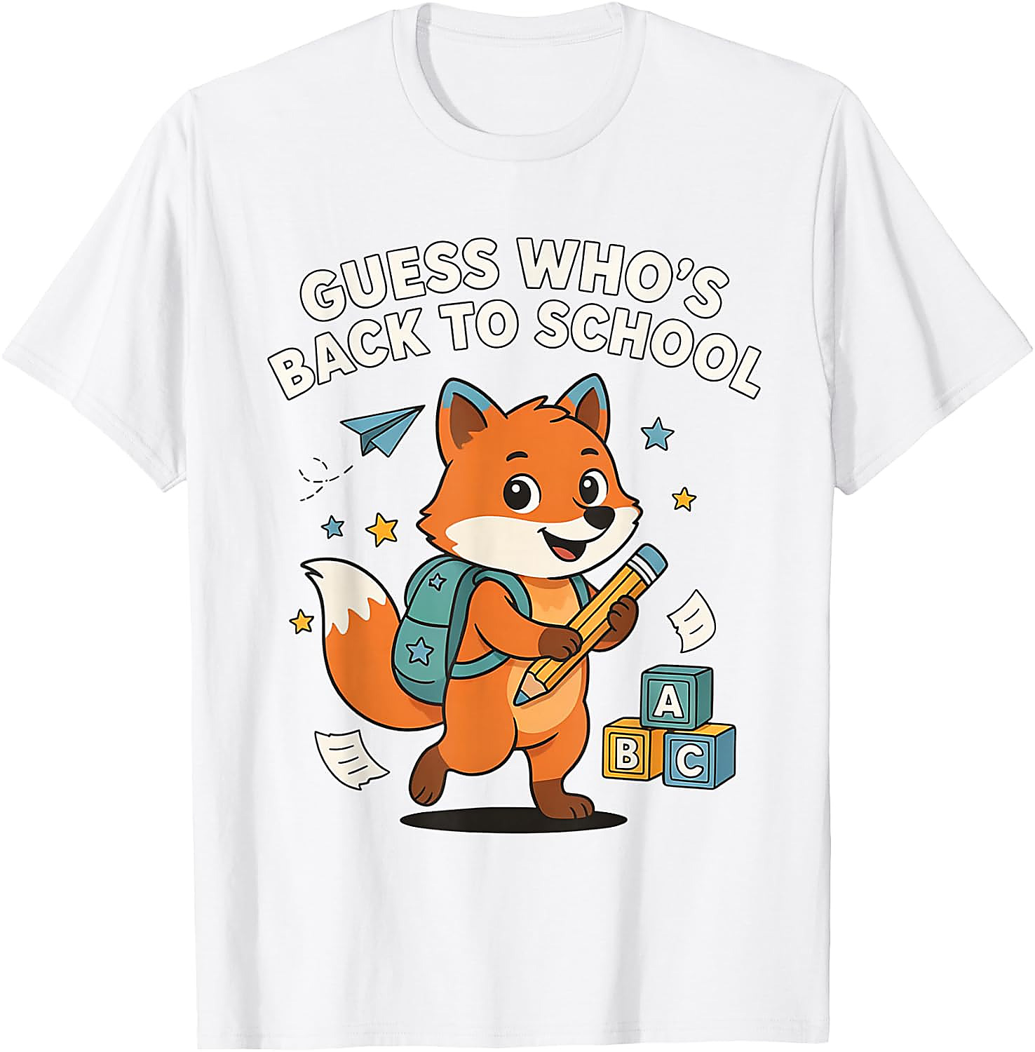 Back to School Fox T-Shirt | Funny First Day Graphic Tee