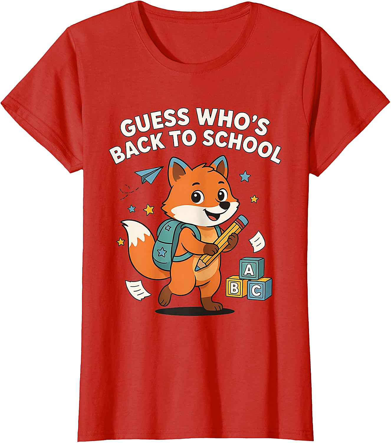 Back to School Fox T-Shirt | Funny First Day Graphic Tee