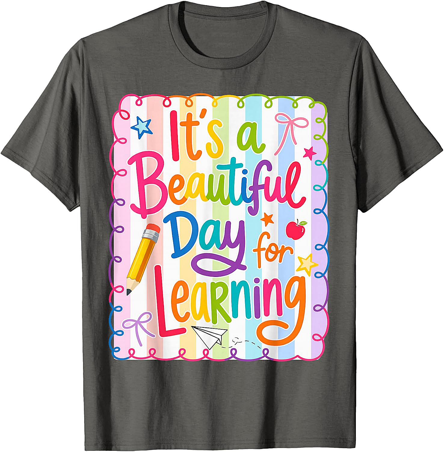  Learning Day Teacher T-Shirt Back to School Tee