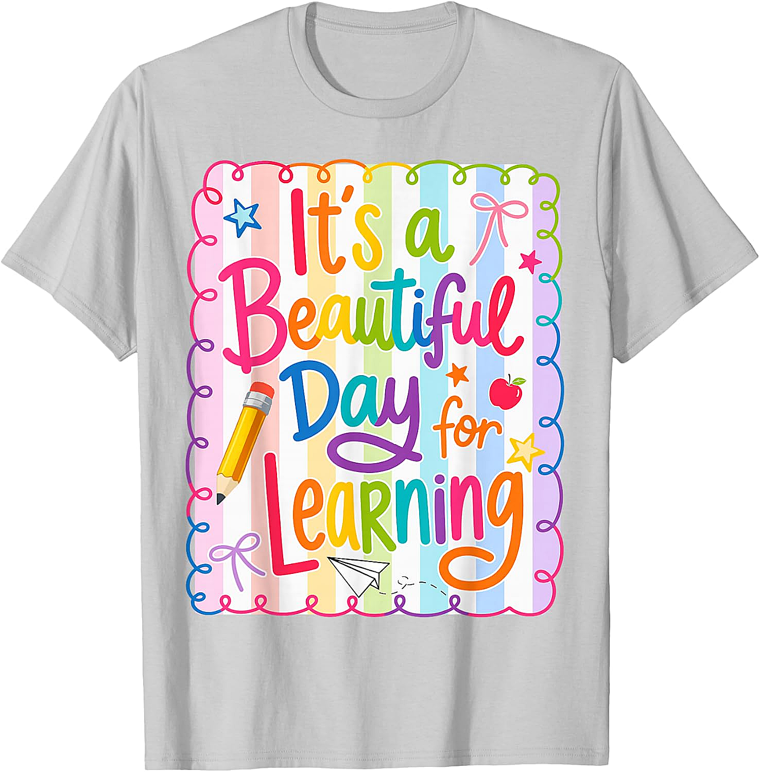  Learning Day Teacher T-Shirt Back to School Tee