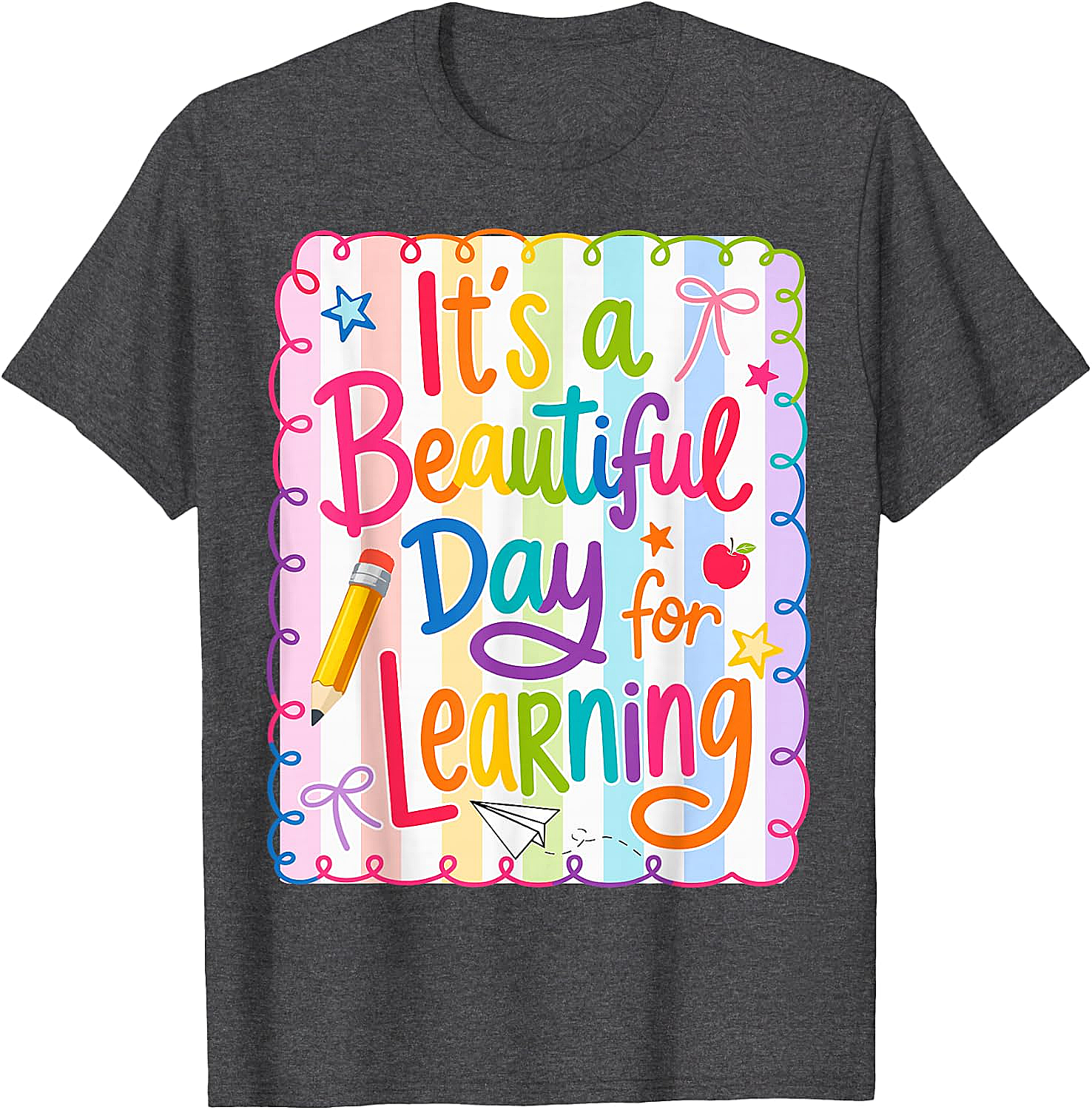  Learning Day Teacher T-Shirt Back to School Tee