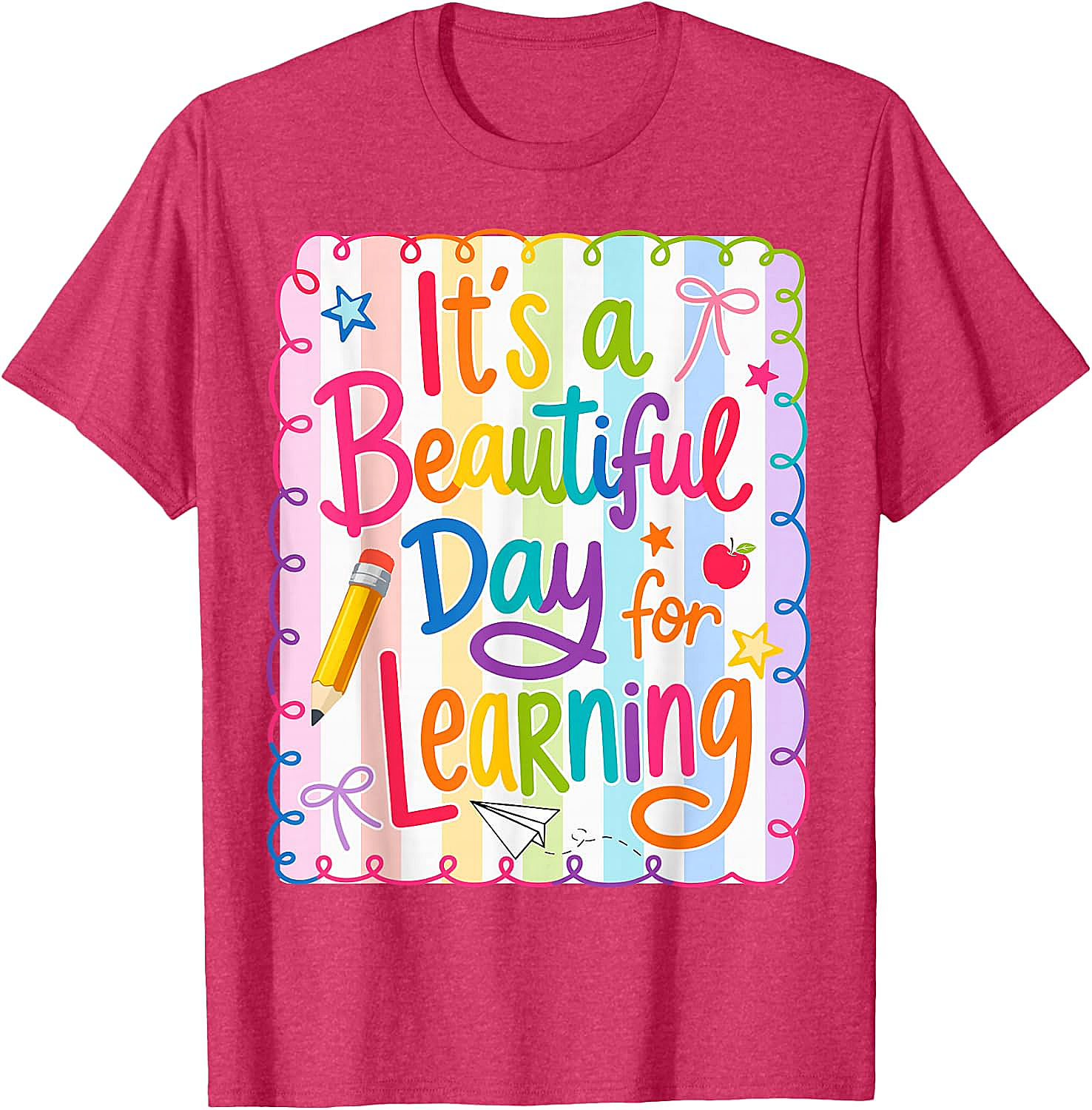 Learning Day Teacher T-Shirt Back to School Tee