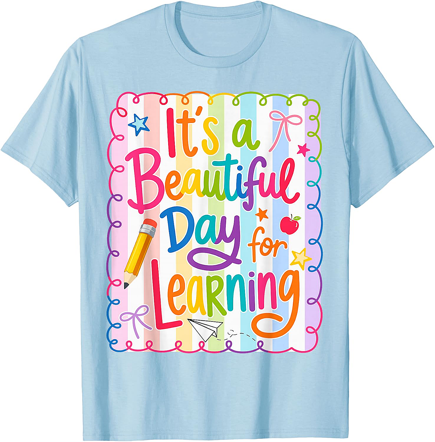  Learning Day Teacher T-Shirt Back to School Tee