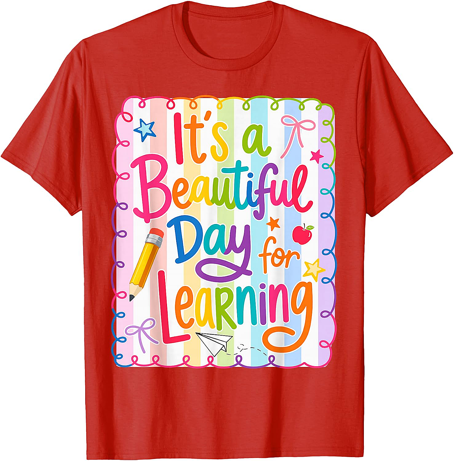  Learning Day Teacher T-Shirt Back to School Tee