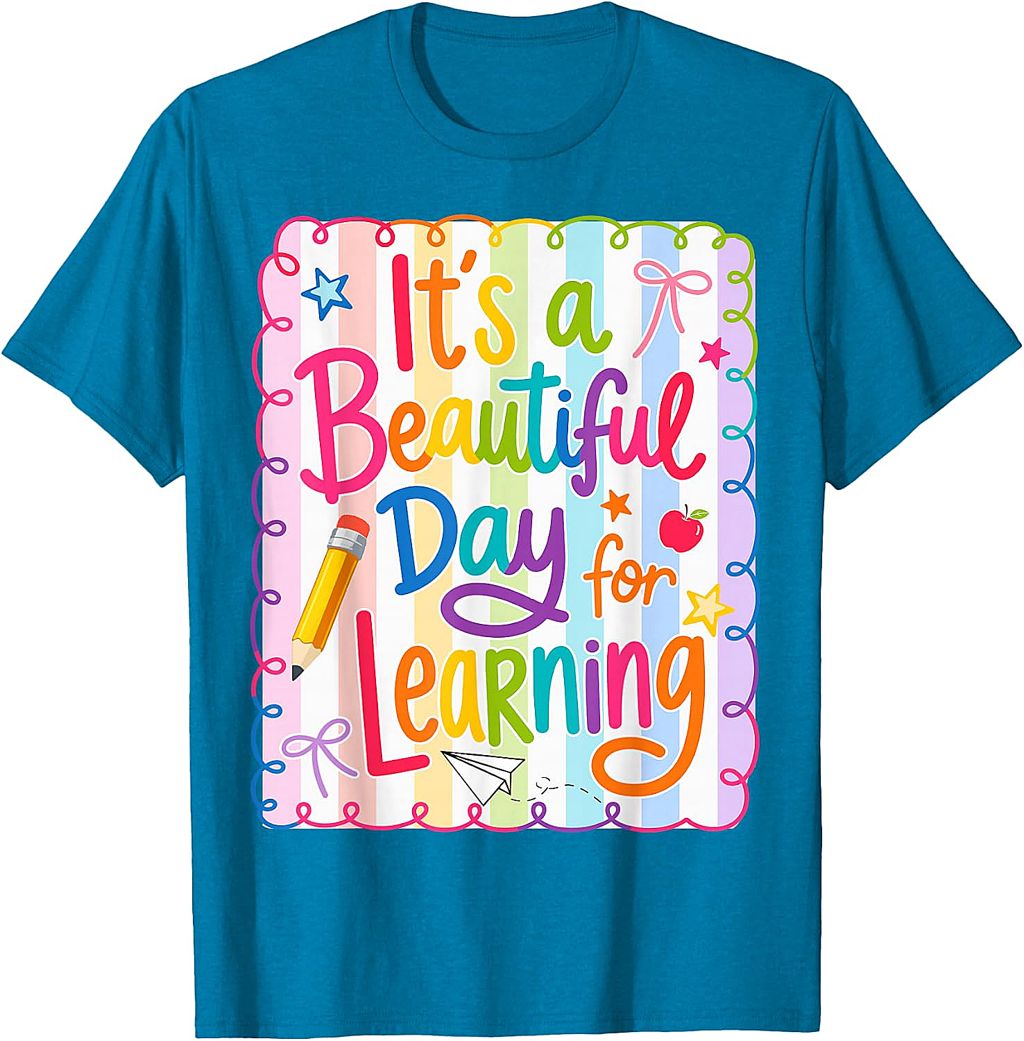  Learning Day Teacher T-Shirt Back to School Tee