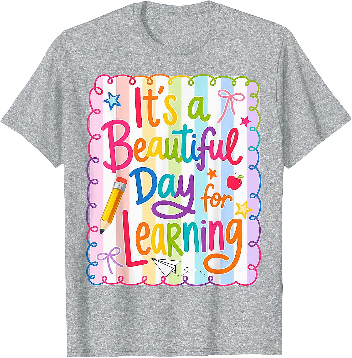  Learning Day Teacher T-Shirt Back to School Tee