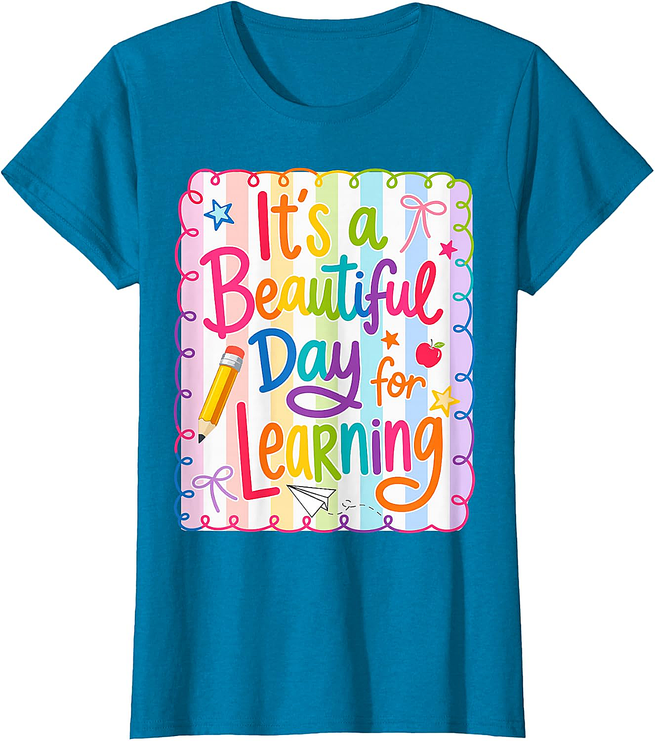  Learning Day Teacher T-Shirt Back to School Tee