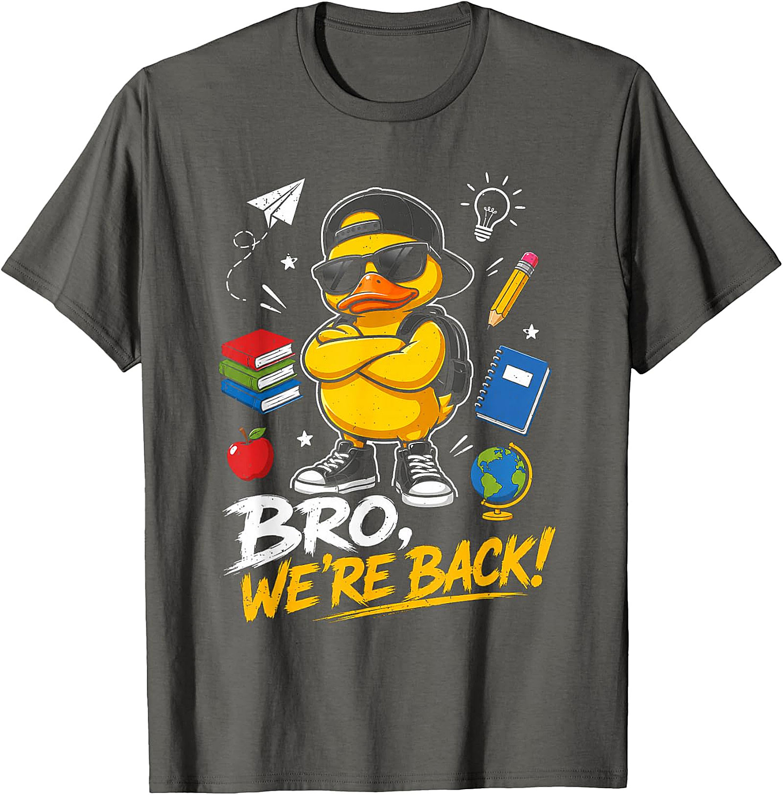  "Bro, We're Back!" Cool Duck Back to School T-Shirt