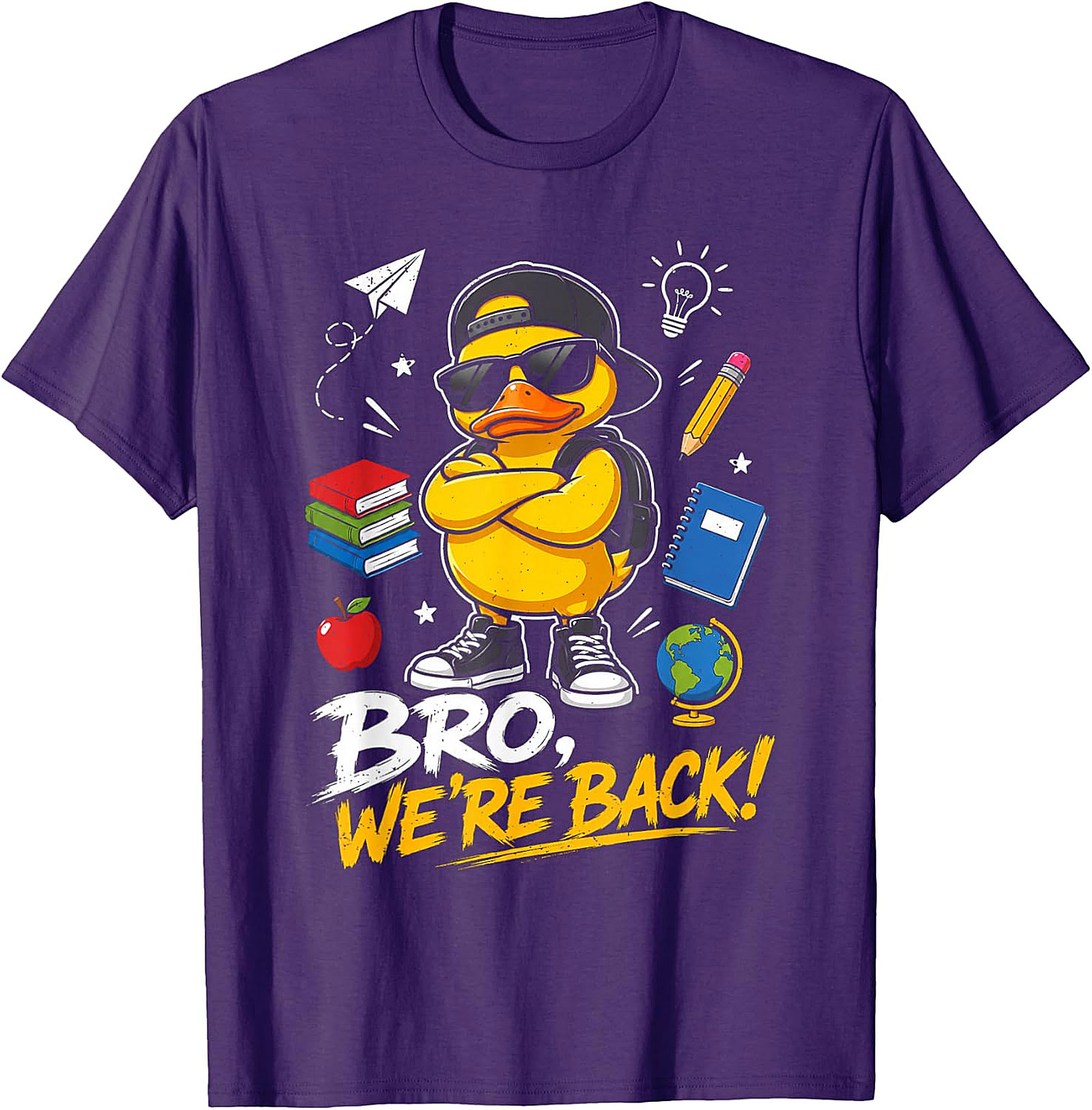  "Bro, We're Back!" Cool Duck Back to School T-Shirt