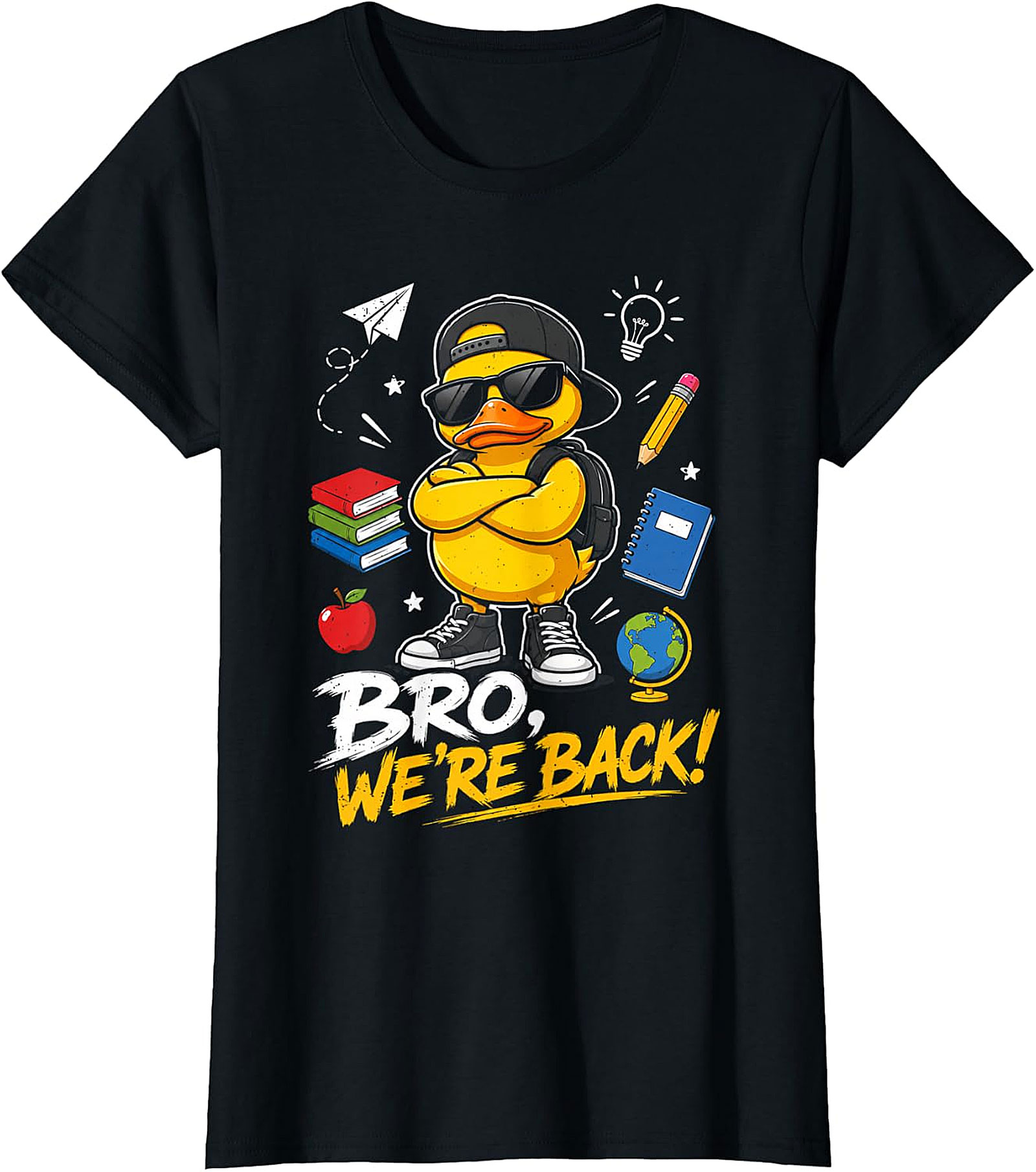  "Bro, We're Back!" Cool Duck Back to School T-Shirt