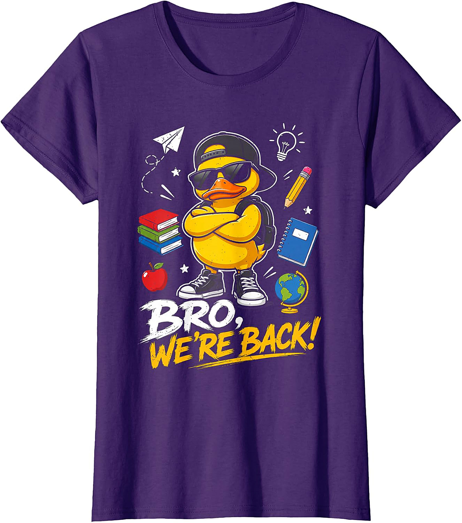  "Bro, We're Back!" Cool Duck Back to School T-Shirt