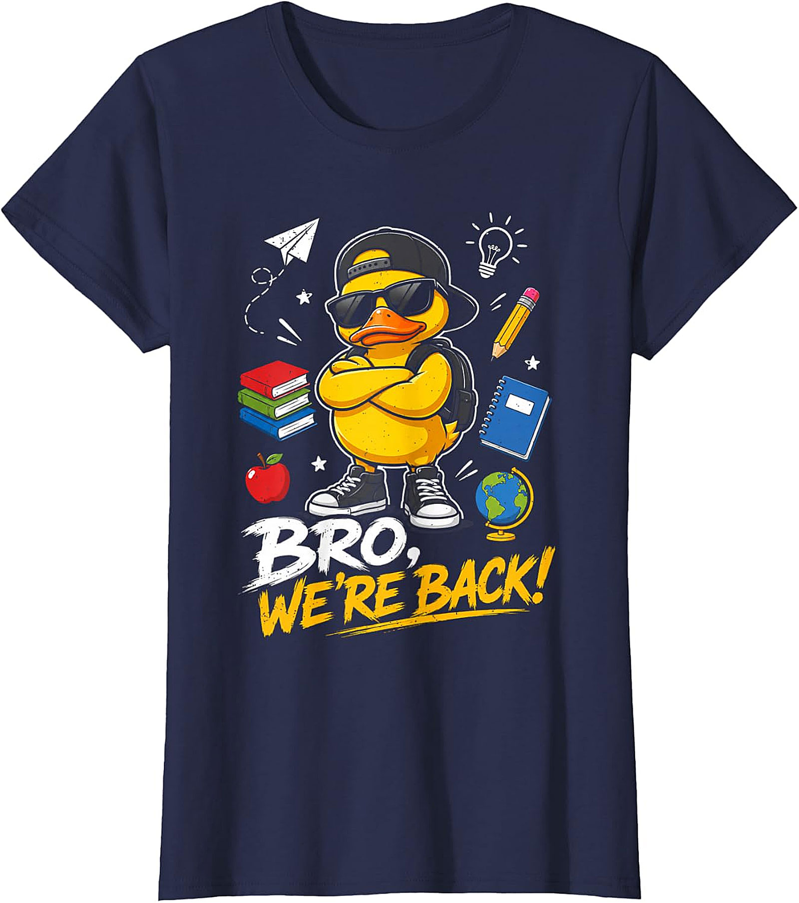  "Bro, We're Back!" Cool Duck Back to School T-Shirt