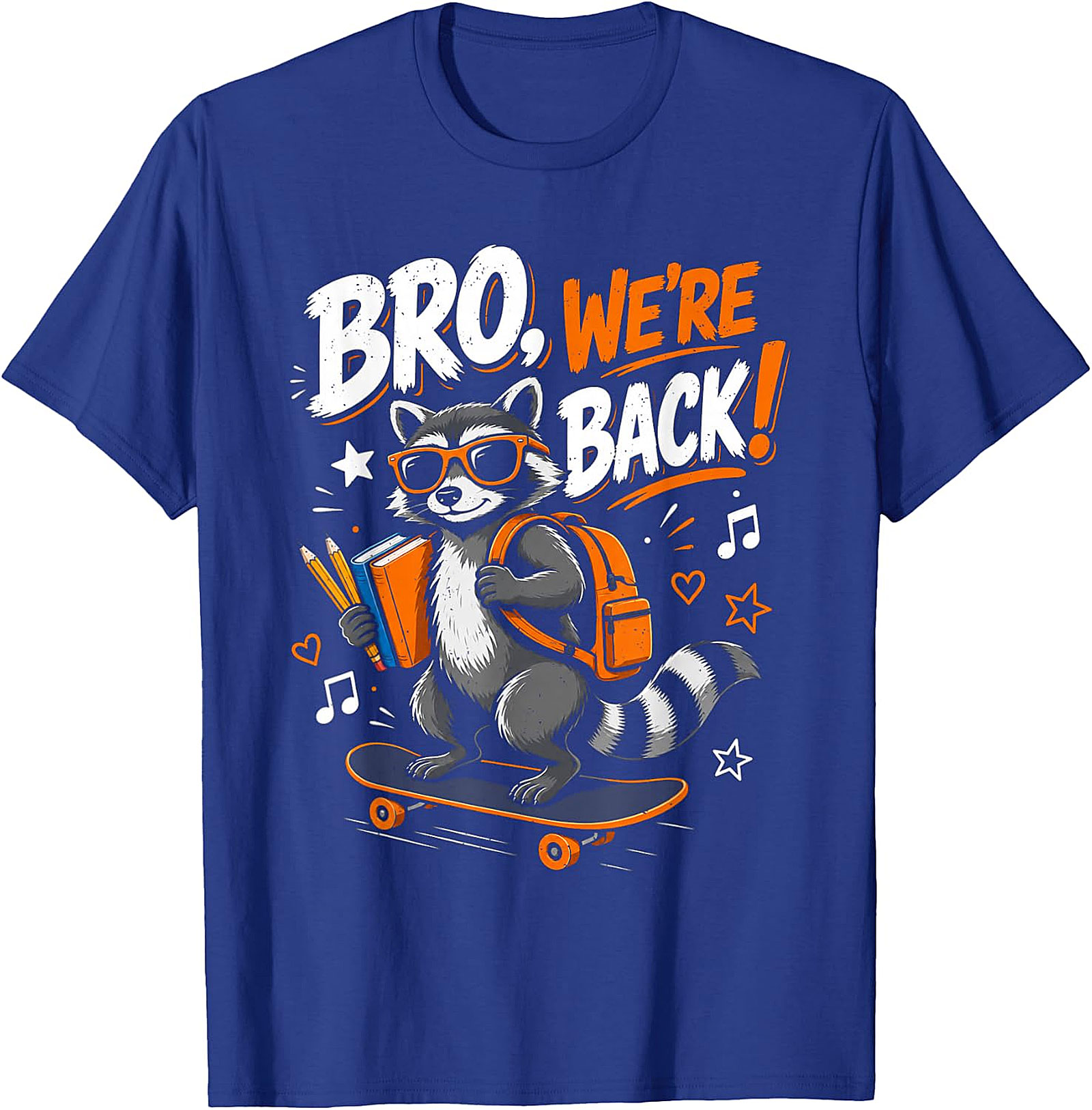Bro, We're Back! Raccoon Skater Back to School T-Shirt
