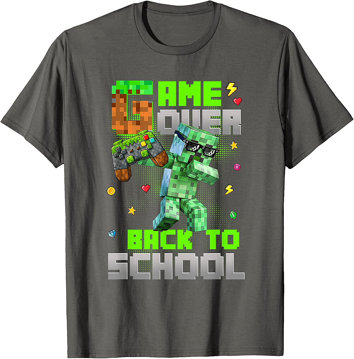  Game Over Back to School Kids Gaming T-Shirt Funny Tee