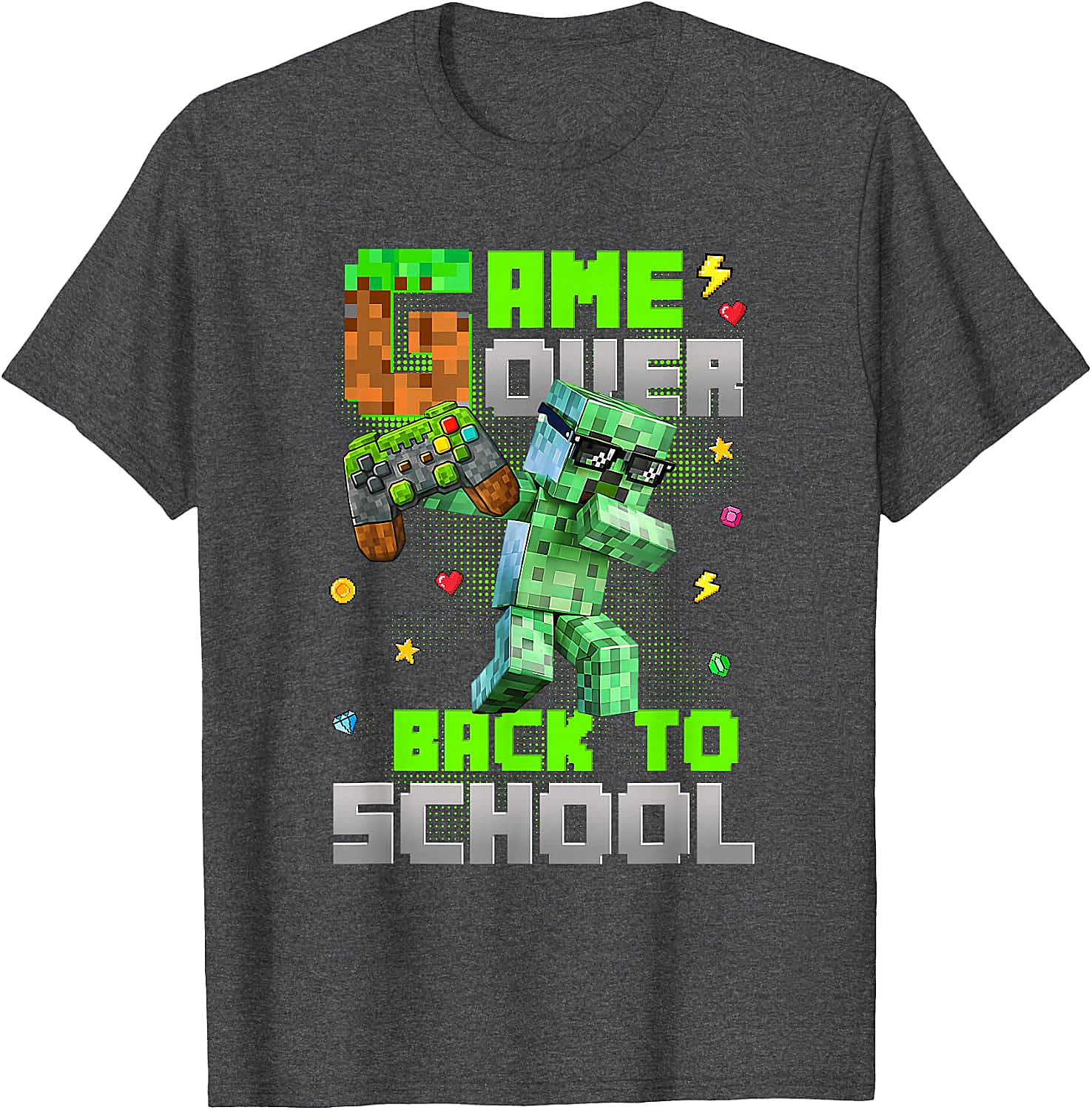  Game Over Back to School Kids Gaming T-Shirt Funny Tee
