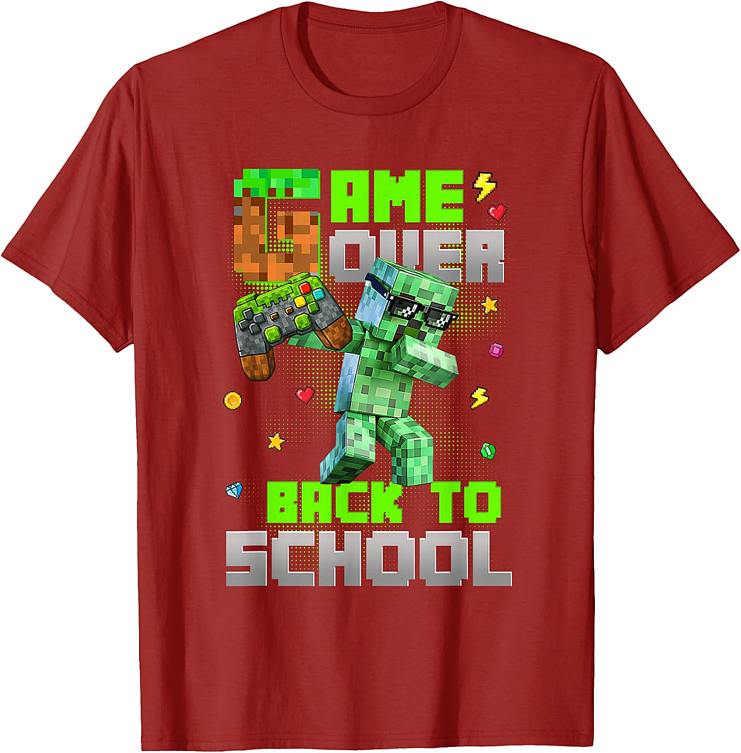  Game Over Back to School Kids Gaming T-Shirt Funny Tee