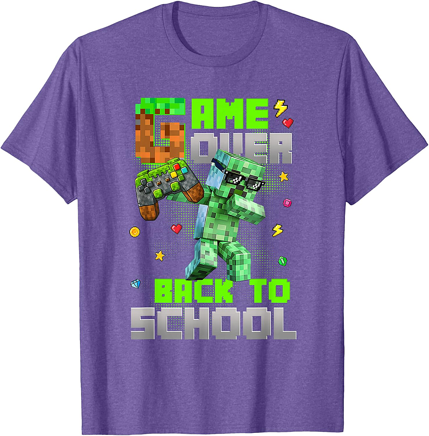  Game Over Back to School Kids Gaming T-Shirt Funny Tee