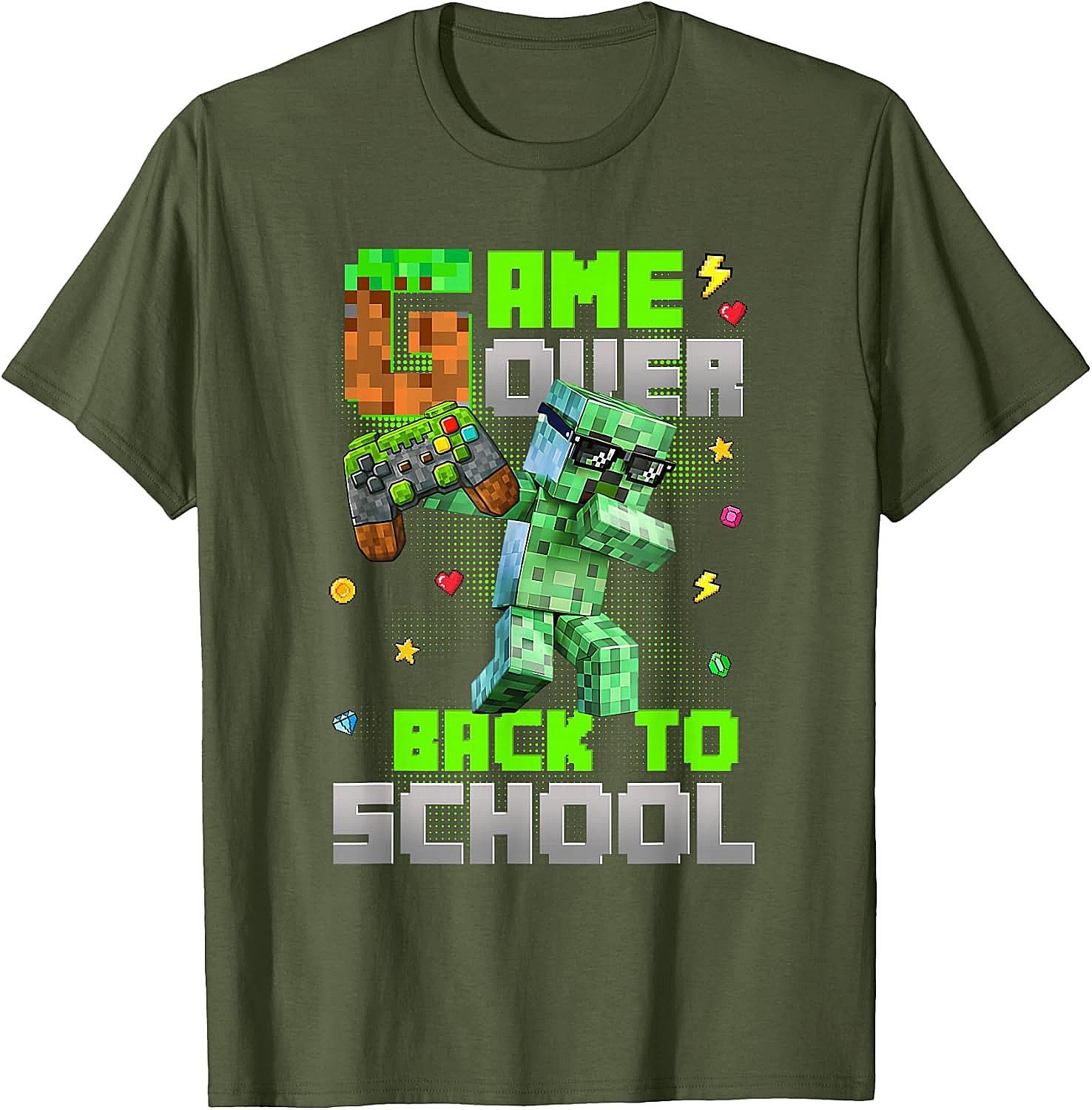  Game Over Back to School Kids Gaming T-Shirt Funny Tee