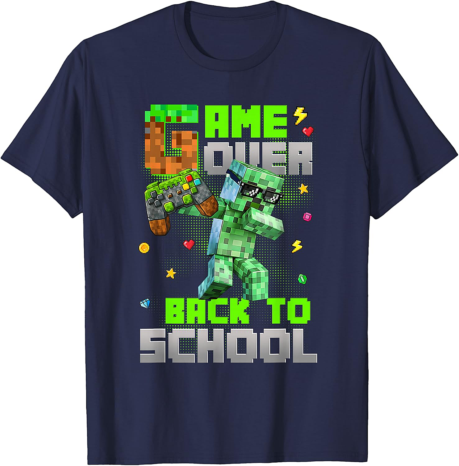  Game Over Back to School Kids Gaming T-Shirt Funny Tee