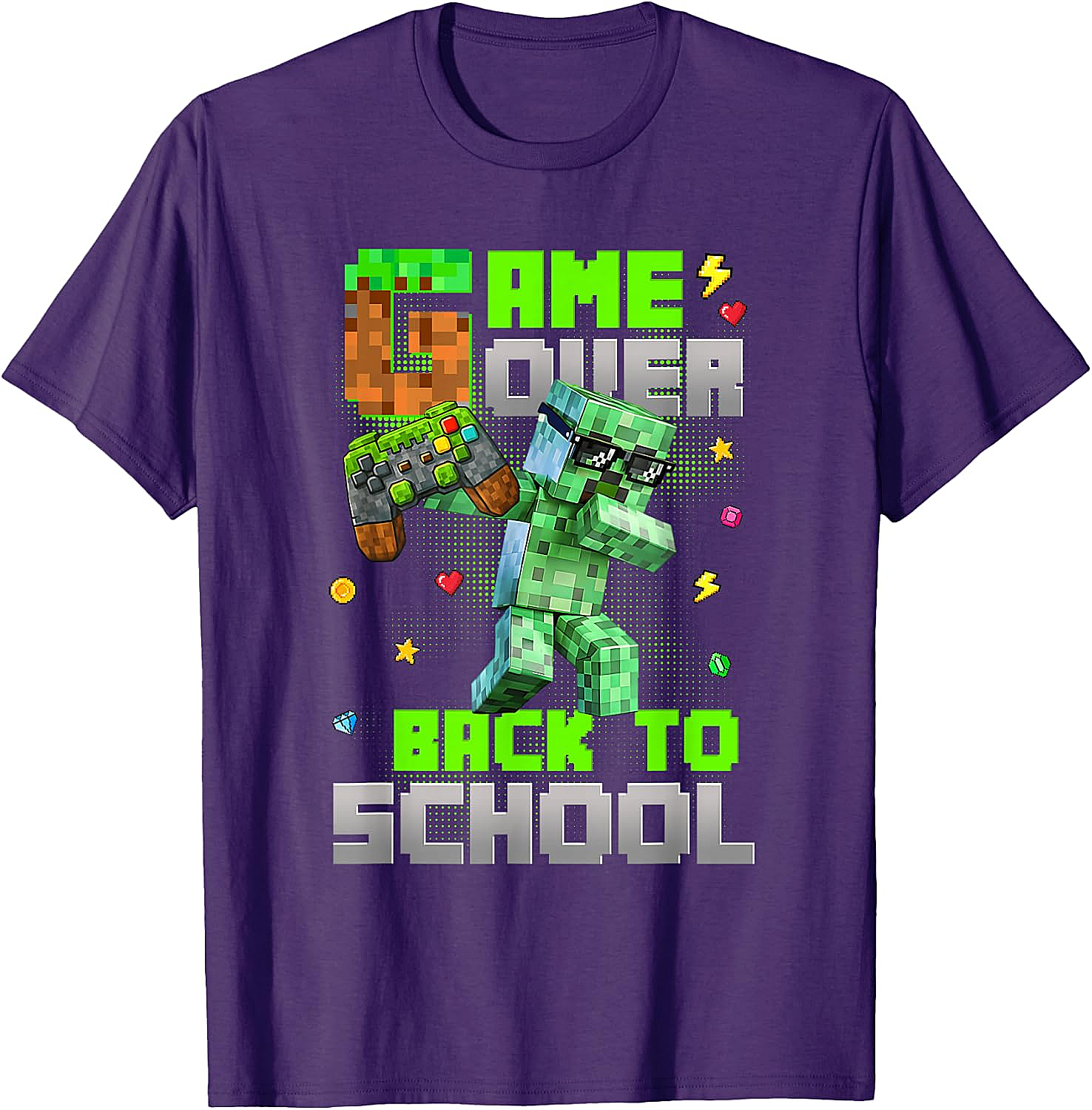  Game Over Back to School Kids Gaming T-Shirt Funny Tee