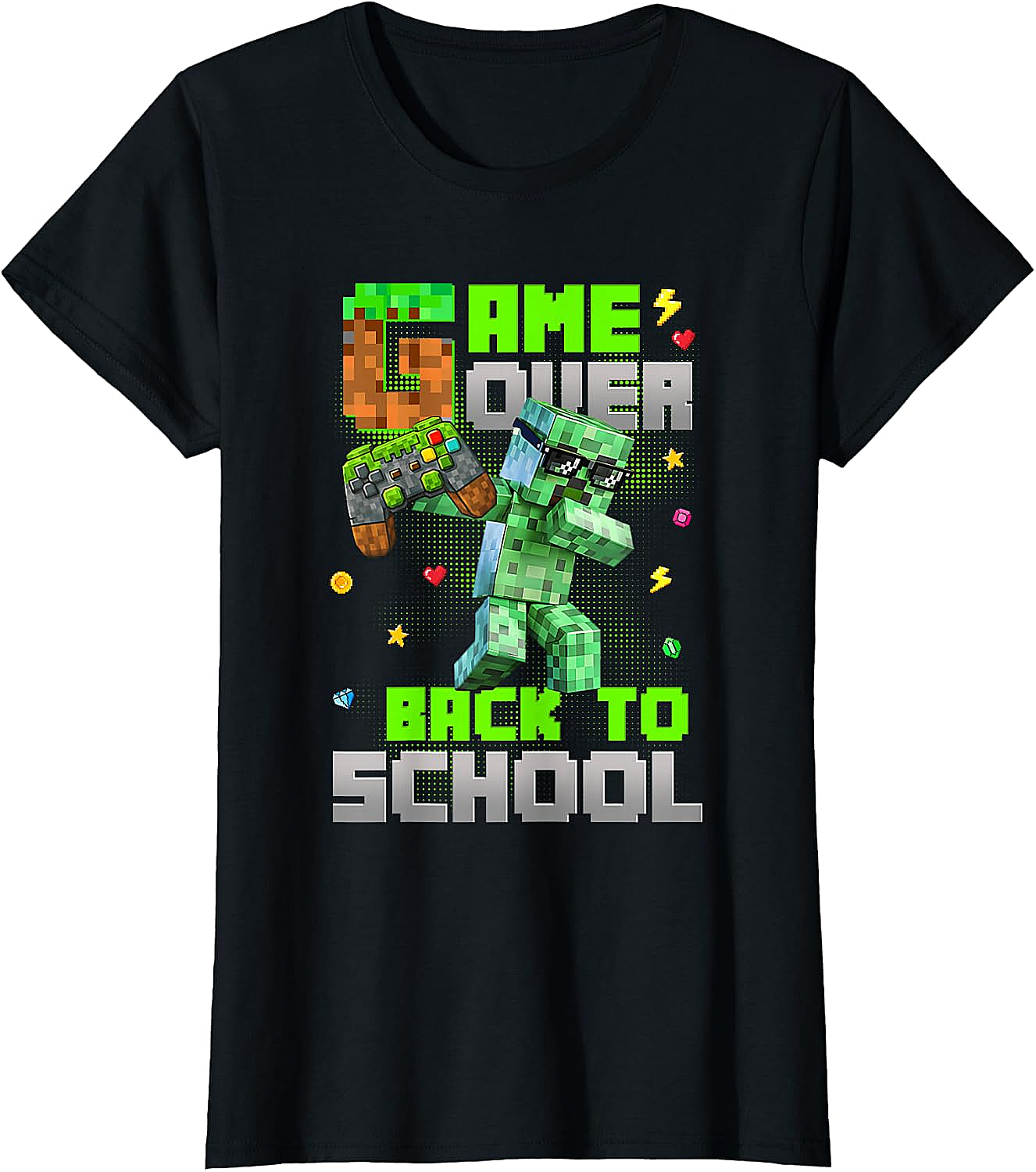 Game Over Back to School Kids Gaming T-Shirt Funny Tee