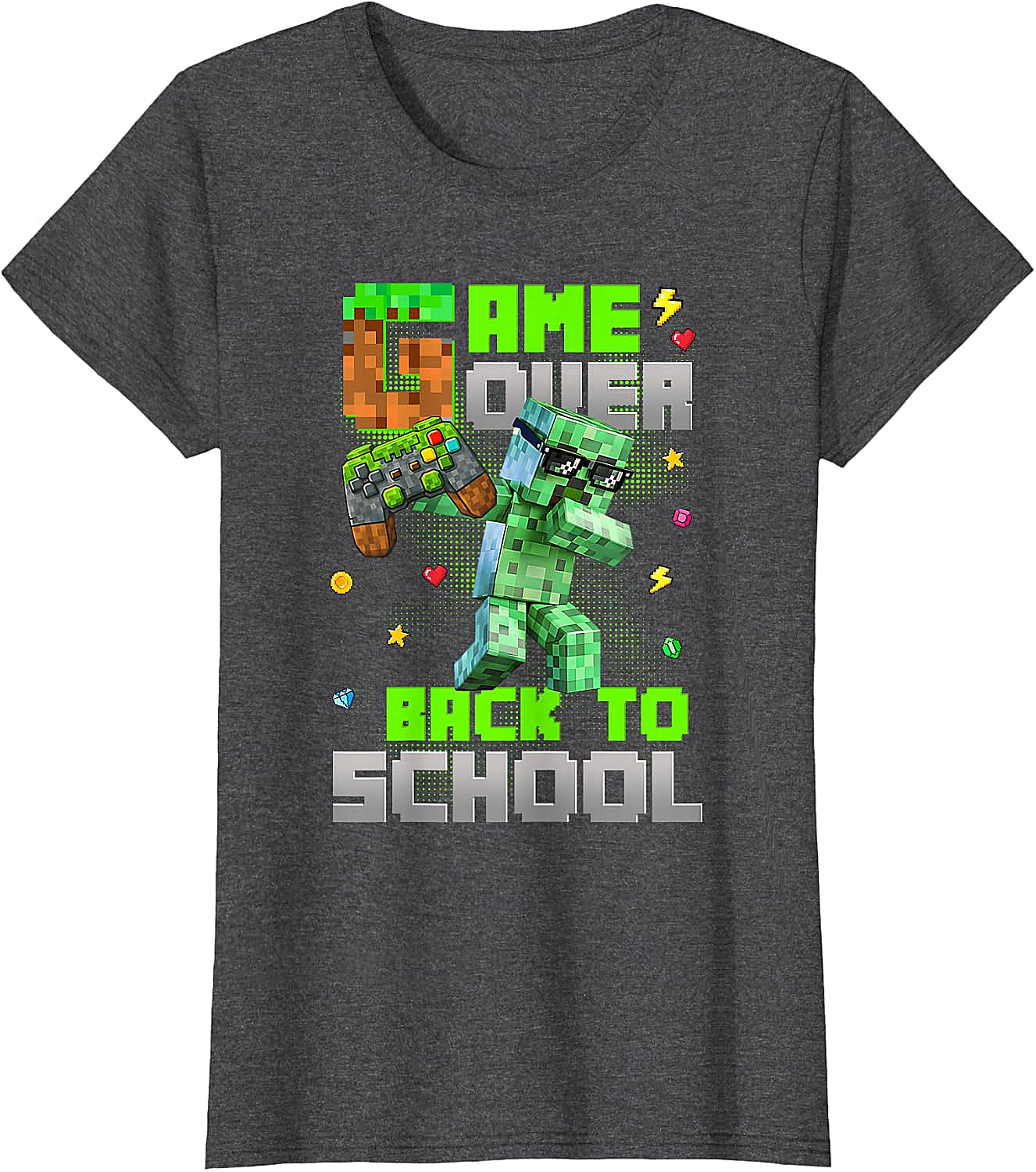  Game Over Back to School Kids Gaming T-Shirt Funny Tee