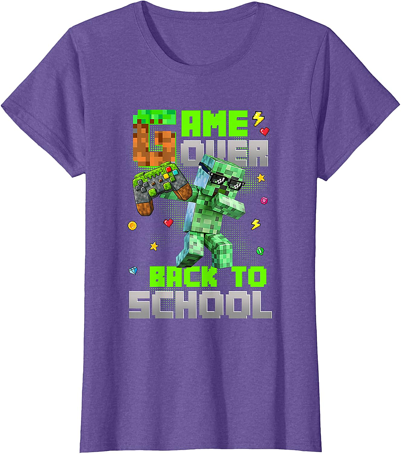  Game Over Back to School Kids Gaming T-Shirt Funny Tee
