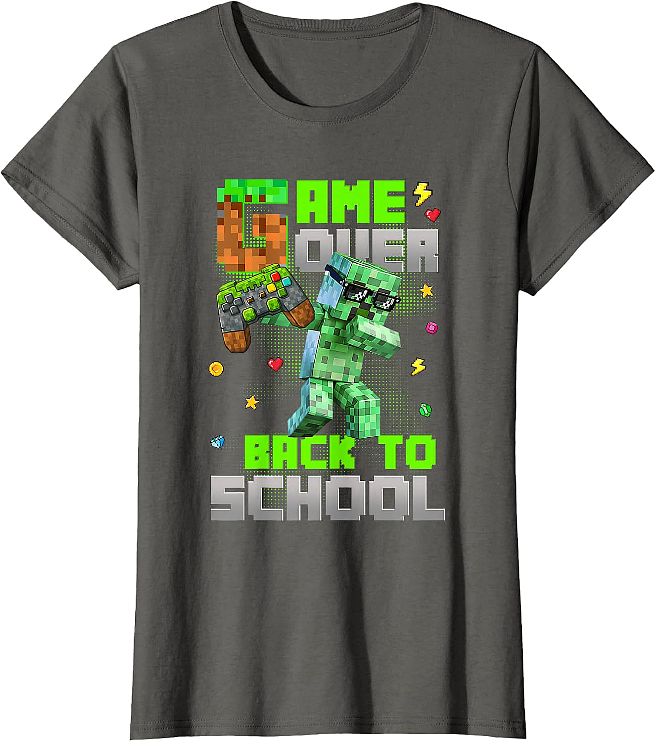  Game Over Back to School Kids Gaming T-Shirt Funny Tee